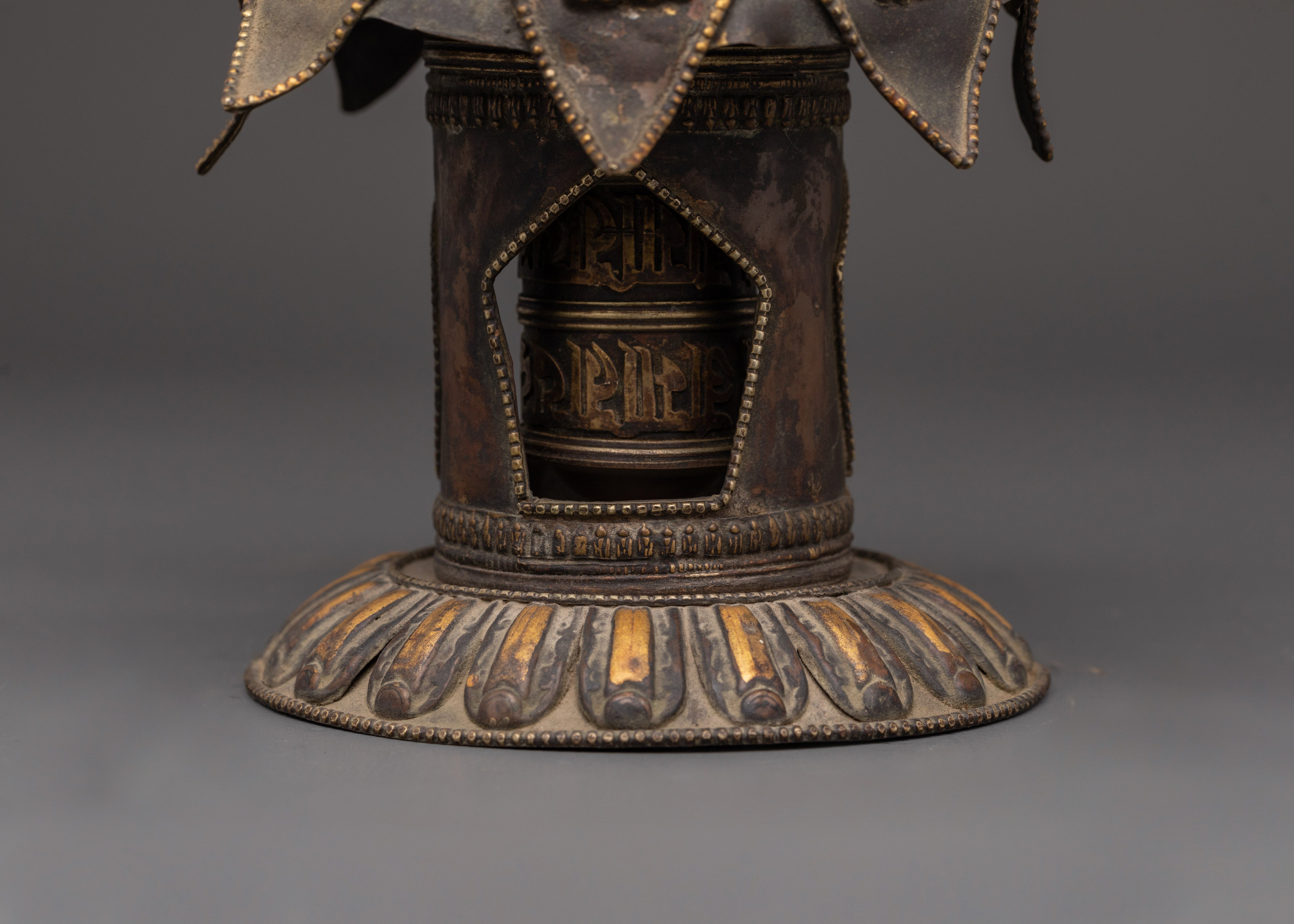 Incense Burner With Prayer Wheel | Handcrafted Spiritual Decor