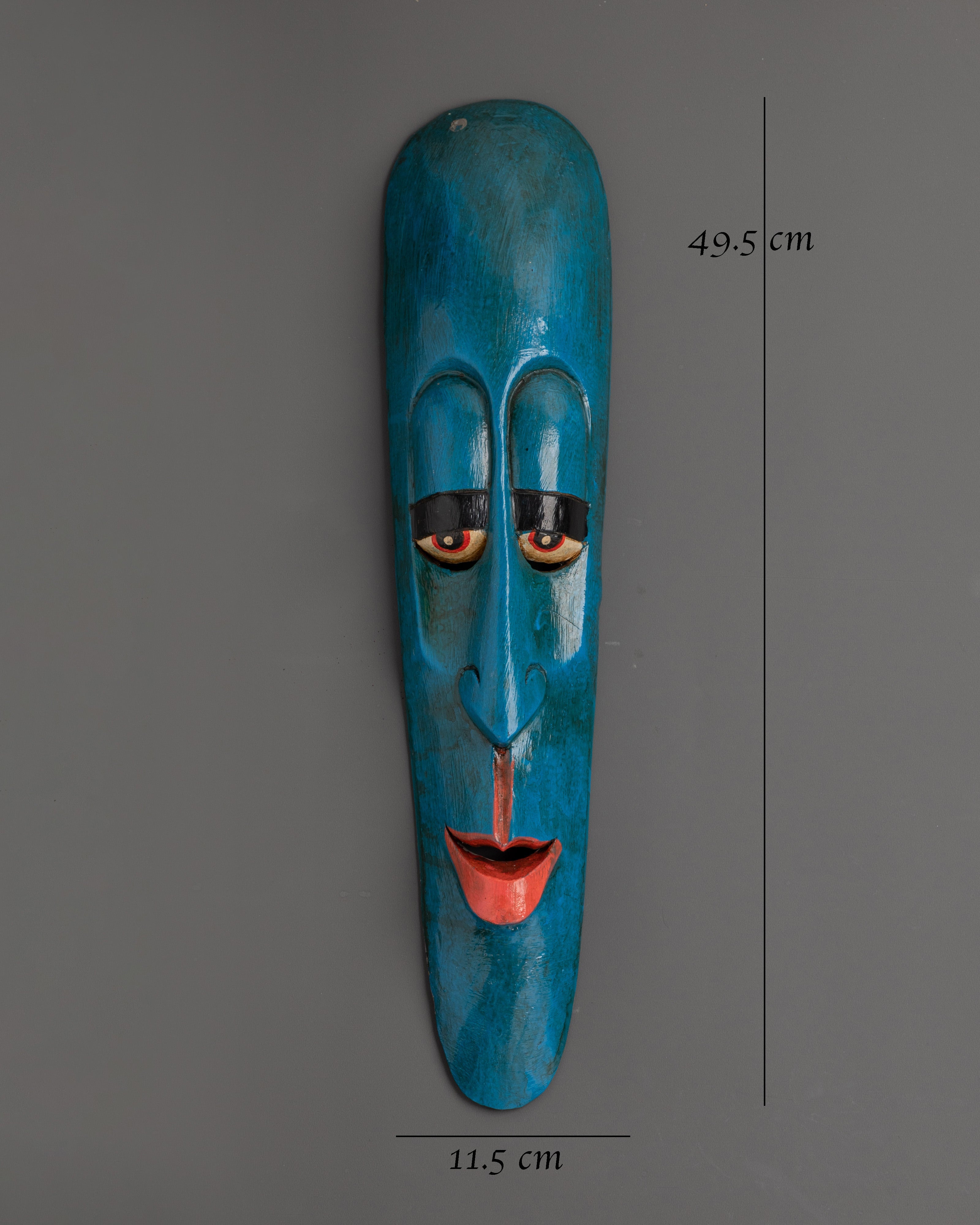 Blue Artistic Wall Hanging | Hand-Painted Wooden Decor