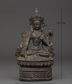 Handmade Tibetan Statue of White Tara