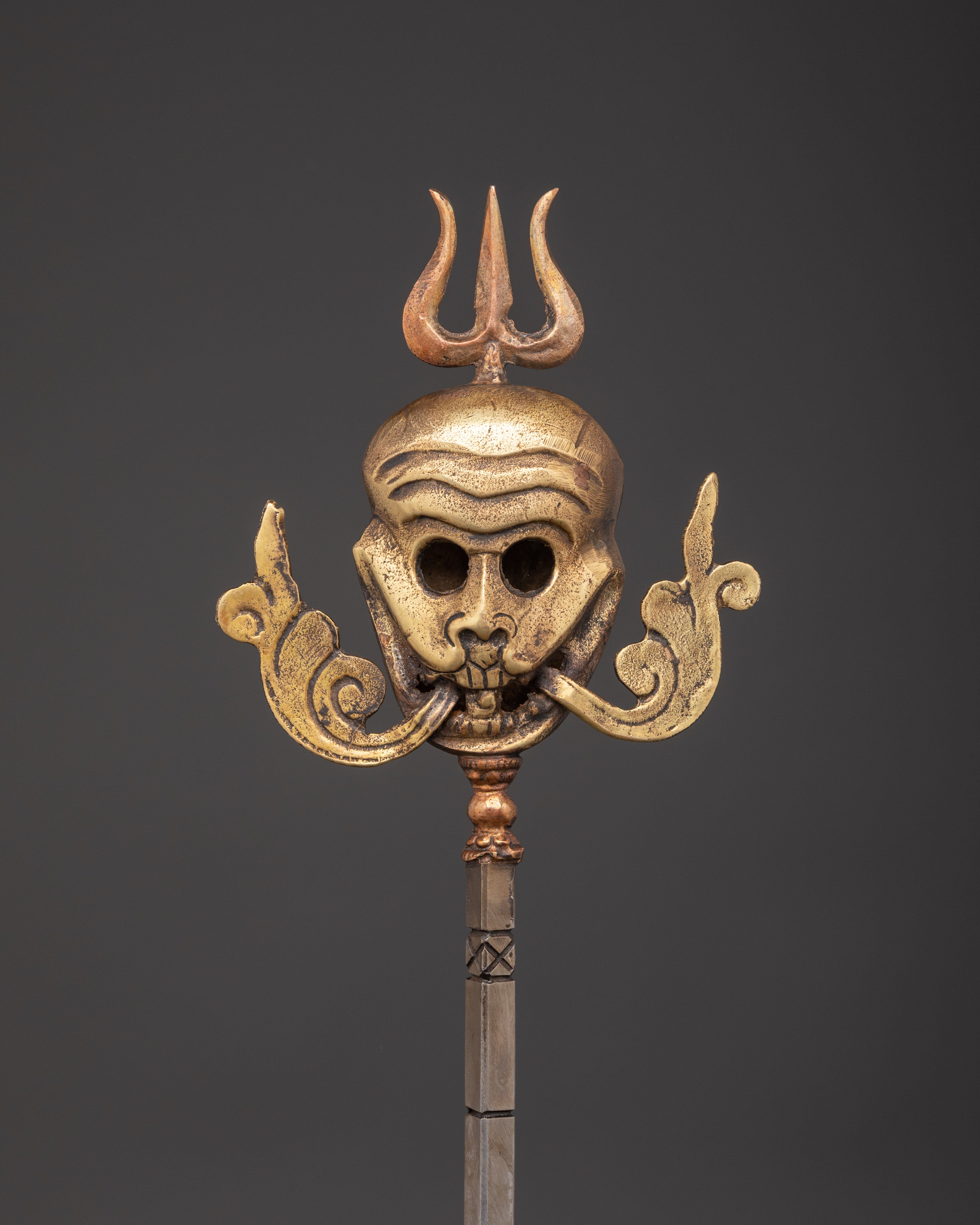 Handcrafted Tibetan Khatvanga Ritual Staff | Tantric Vajra Staff for Buddhist Ceremonies