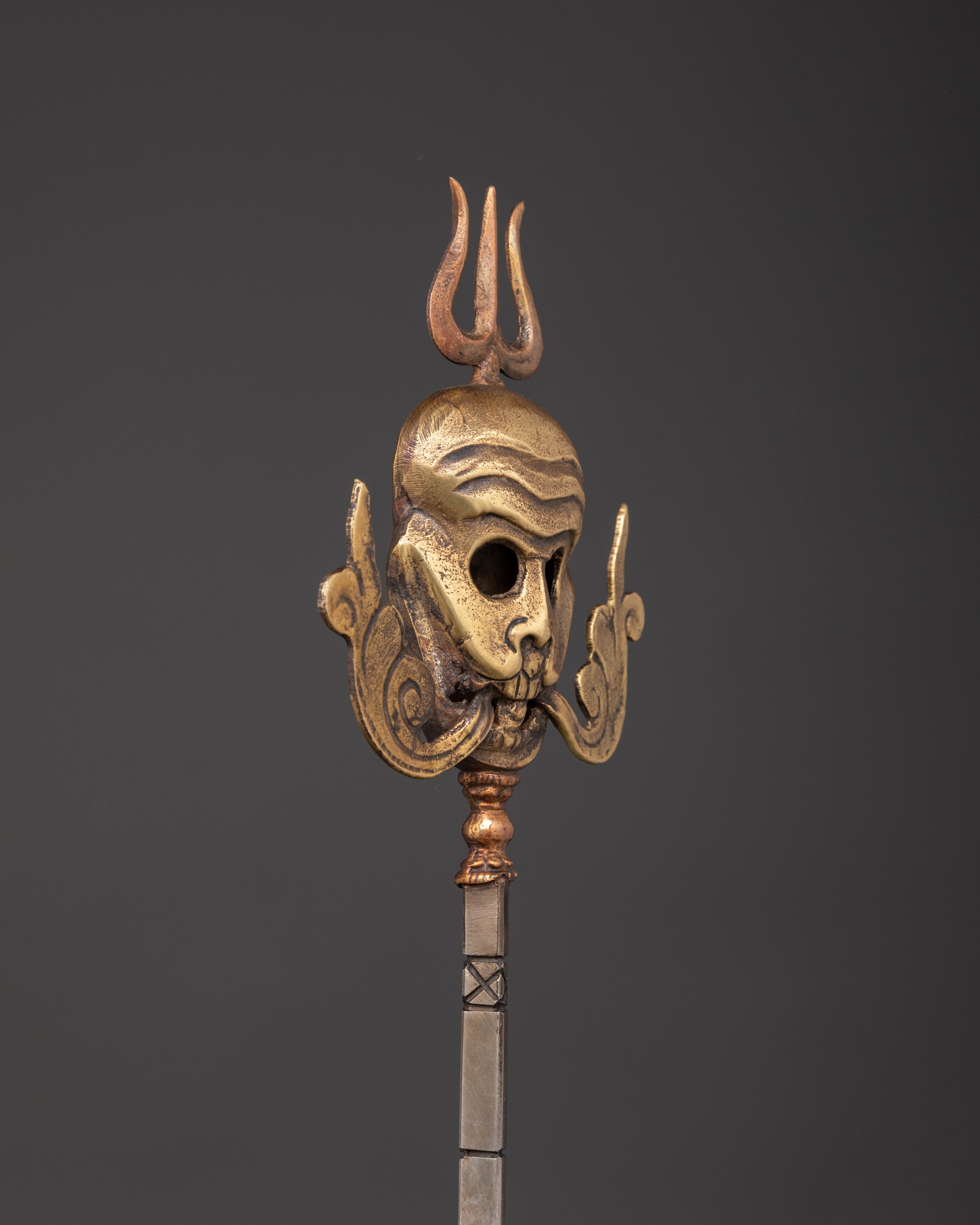 Handcrafted Tibetan Khatvanga Ritual Staff | Tantric Vajra Staff for Buddhist Ceremonies