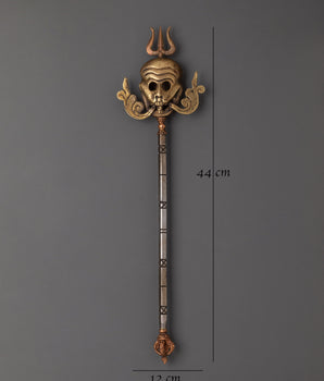Handcrafted Tibetan Khatvanga Ritual Staff | Tantric Vajra Staff for Buddhist Ceremonies