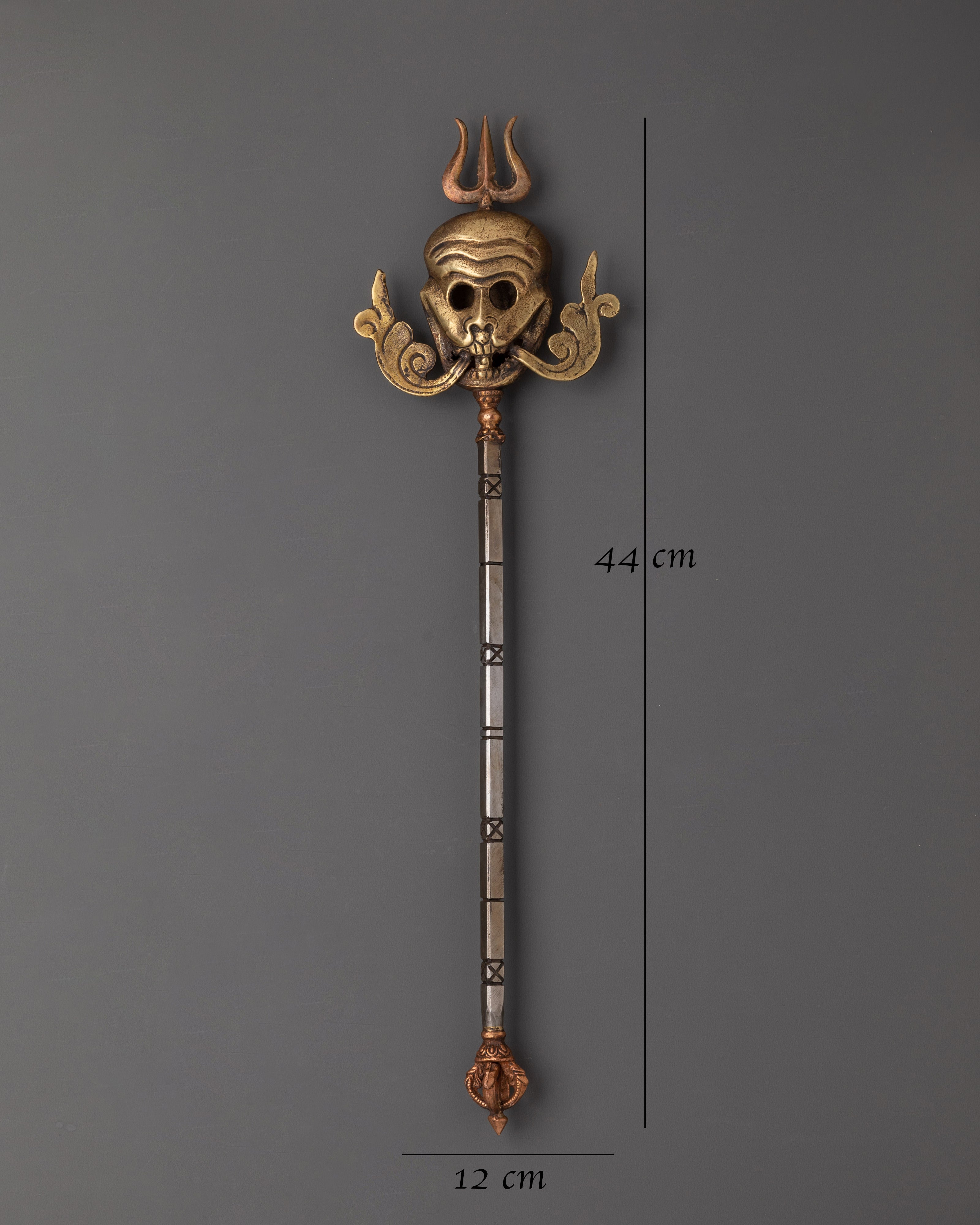 Handcrafted Tibetan Khatvanga Ritual Staff | Tantric Vajra Staff for Buddhist Ceremonies