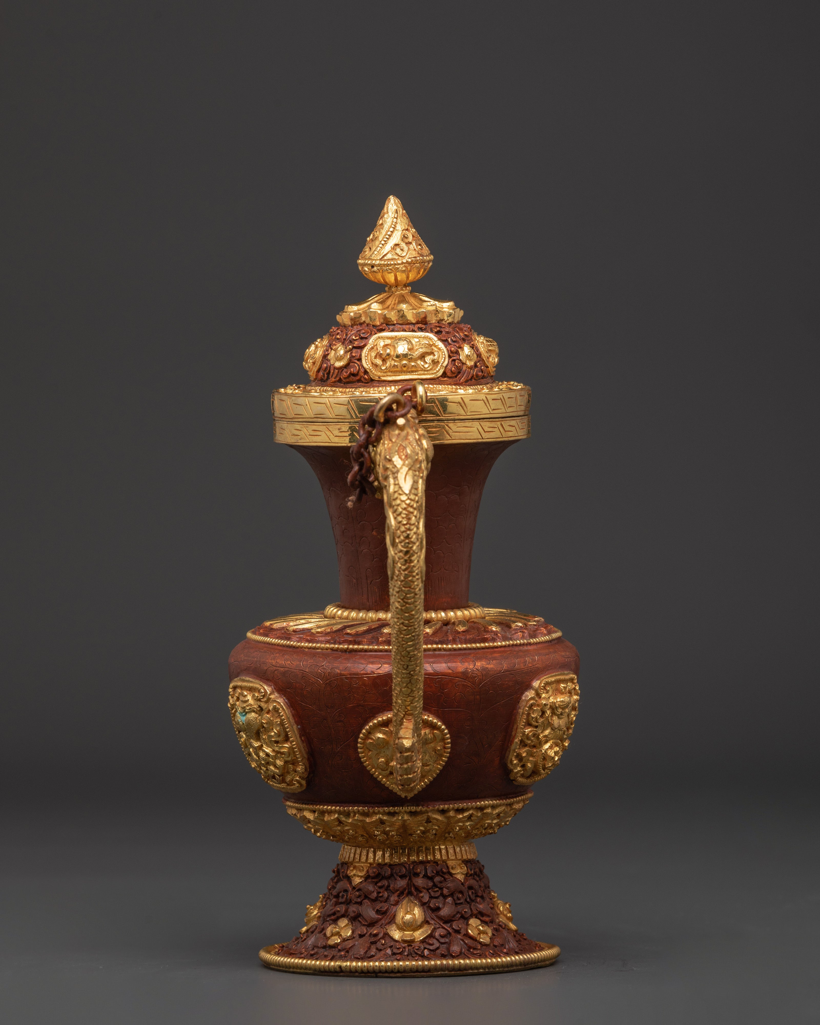 Gold-Plated Copper Teapot For Home Decor | Himalayan Sacred Artwork