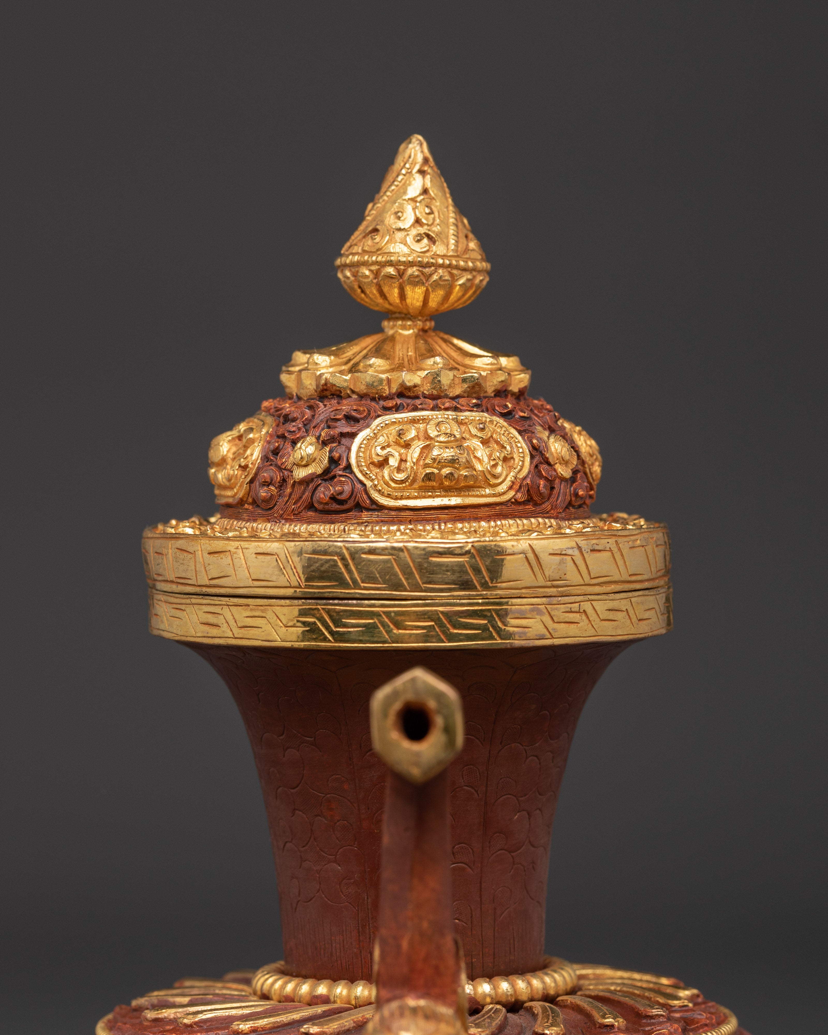 Gold-Plated Copper Teapot For Home Decor | Himalayan Sacred Artwork