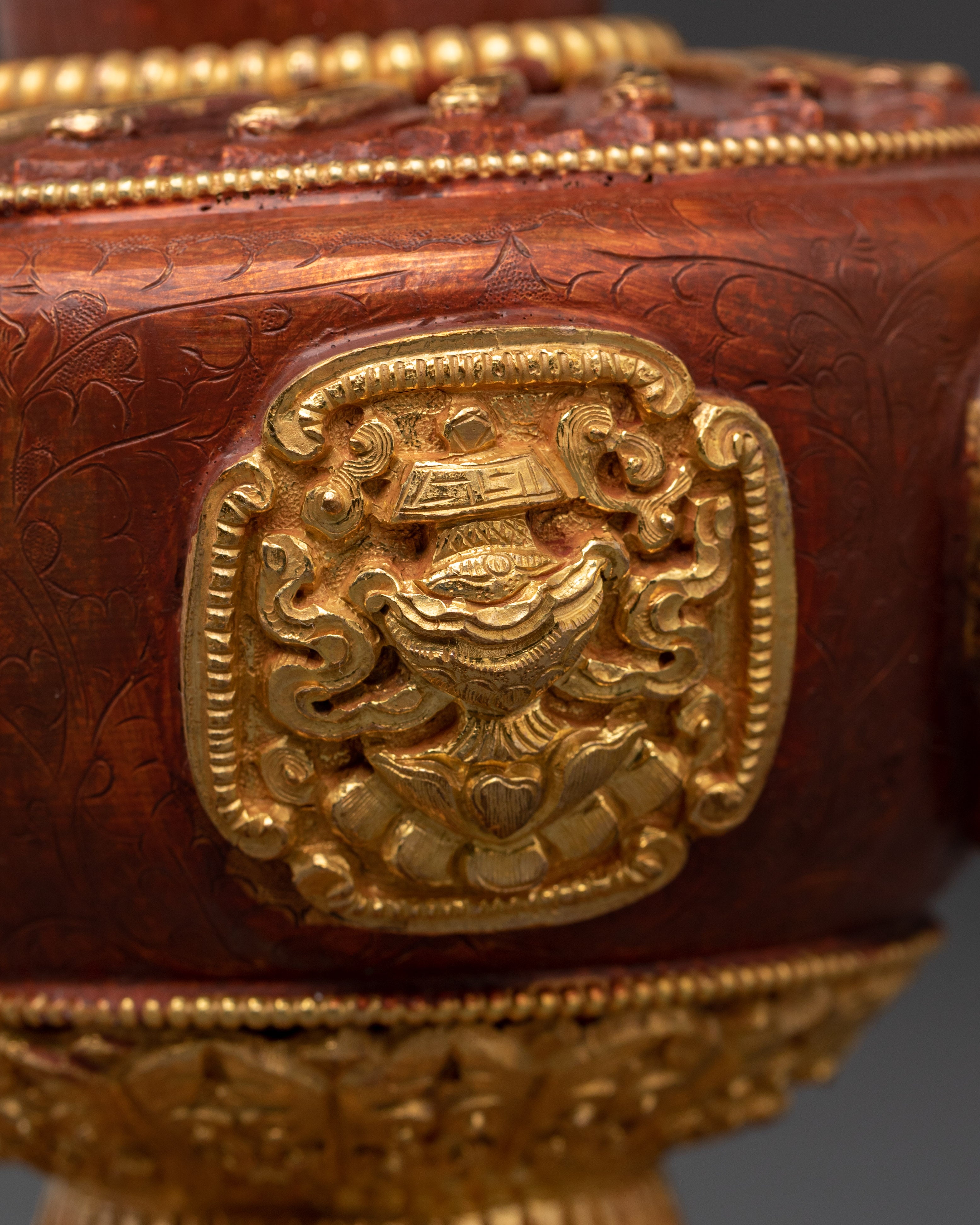 Gold-Plated Copper Teapot For Home Decor | Himalayan Sacred Artwork