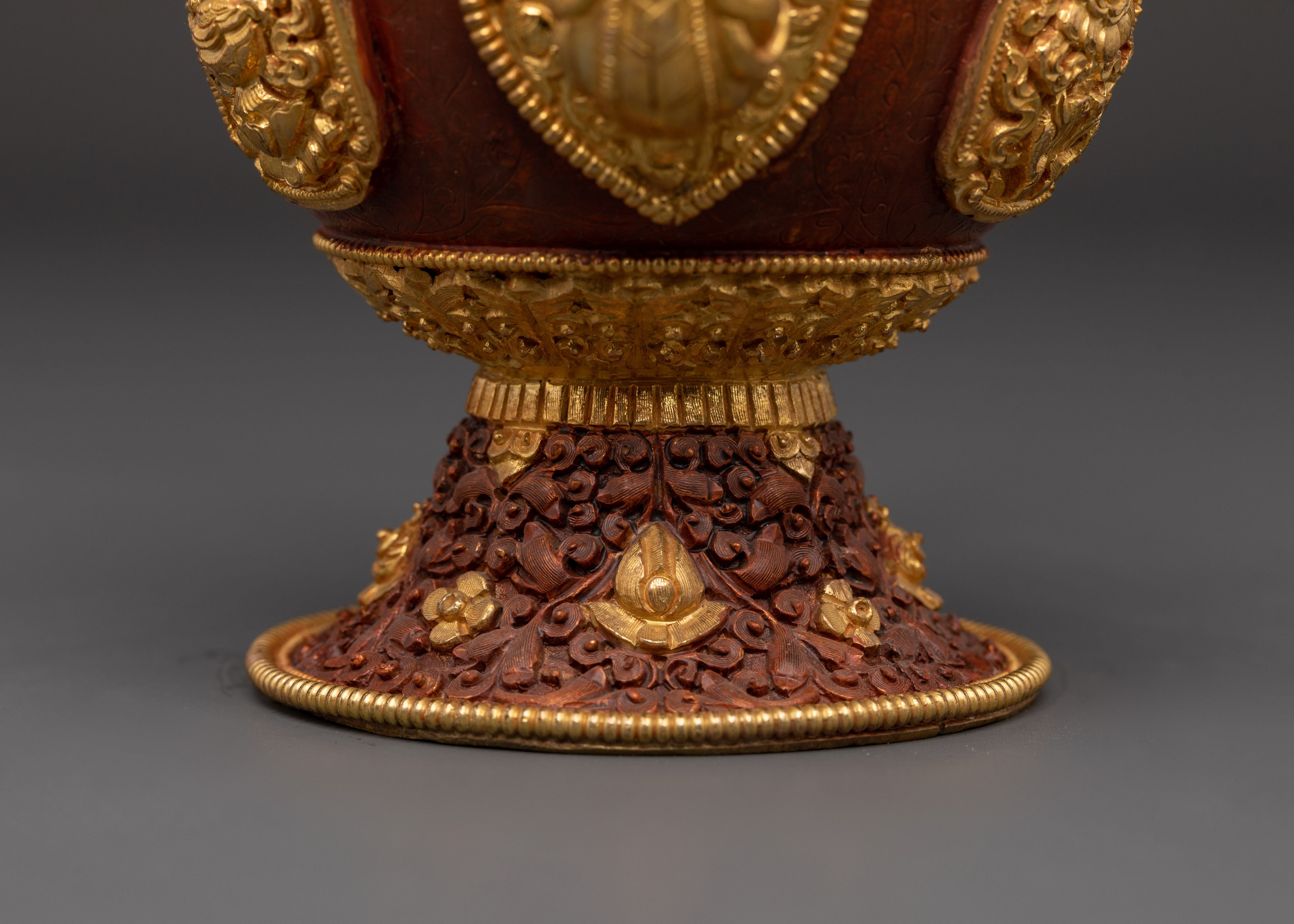 Gold-Plated Copper Teapot For Home Decor | Himalayan Sacred Artwork