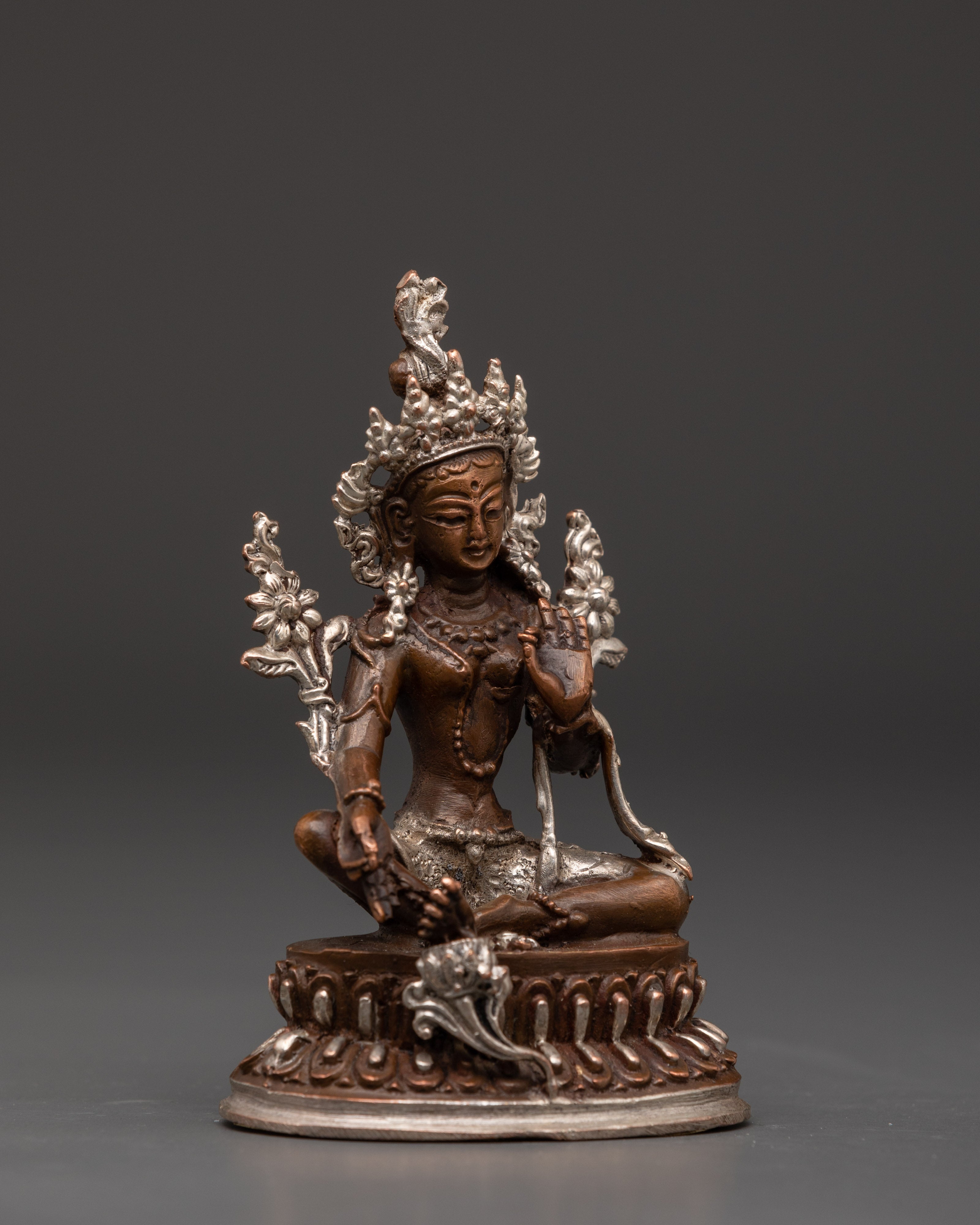 Handmade Statue Of Green Tara | The Savior From Fear And Suffering
