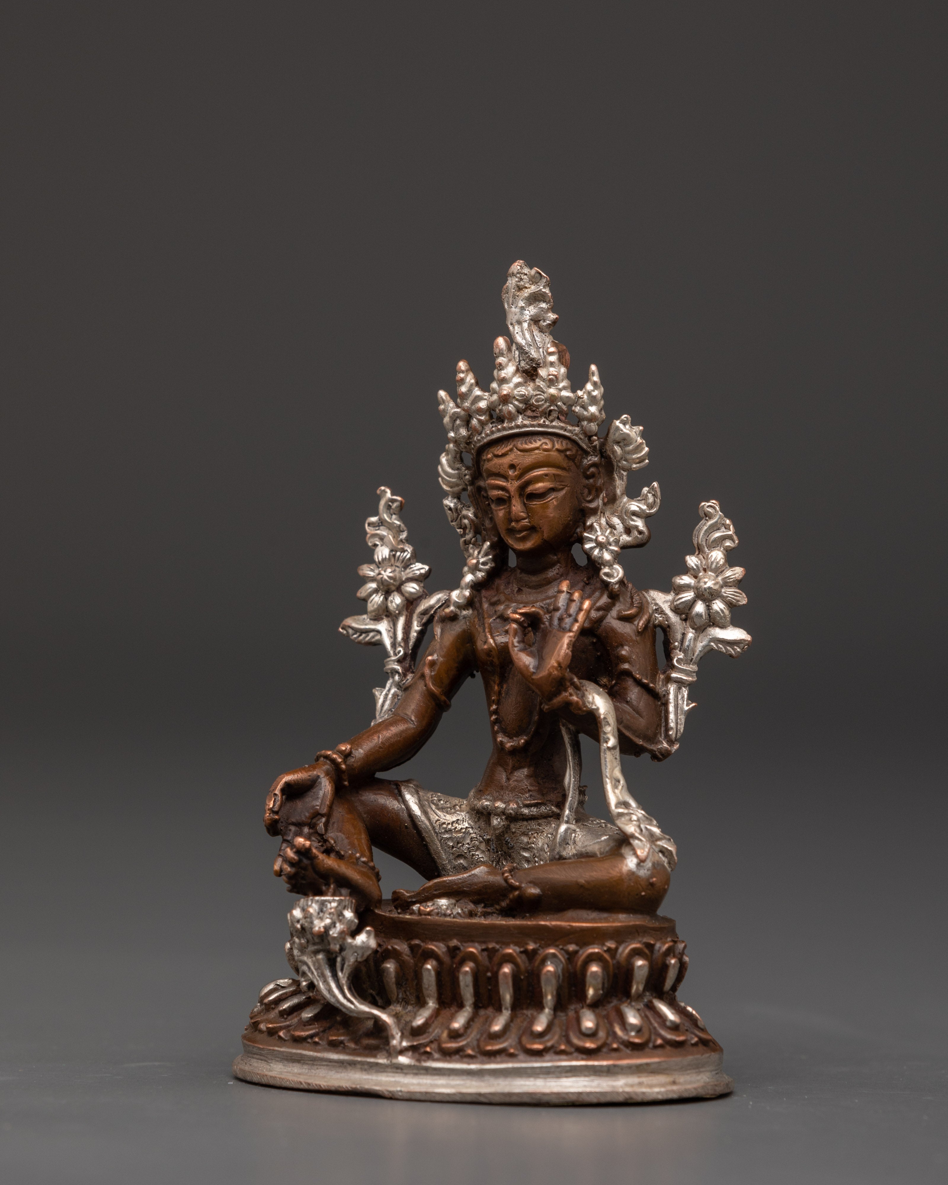 Handmade Statue Of Green Tara | The Savior From Fear And Suffering