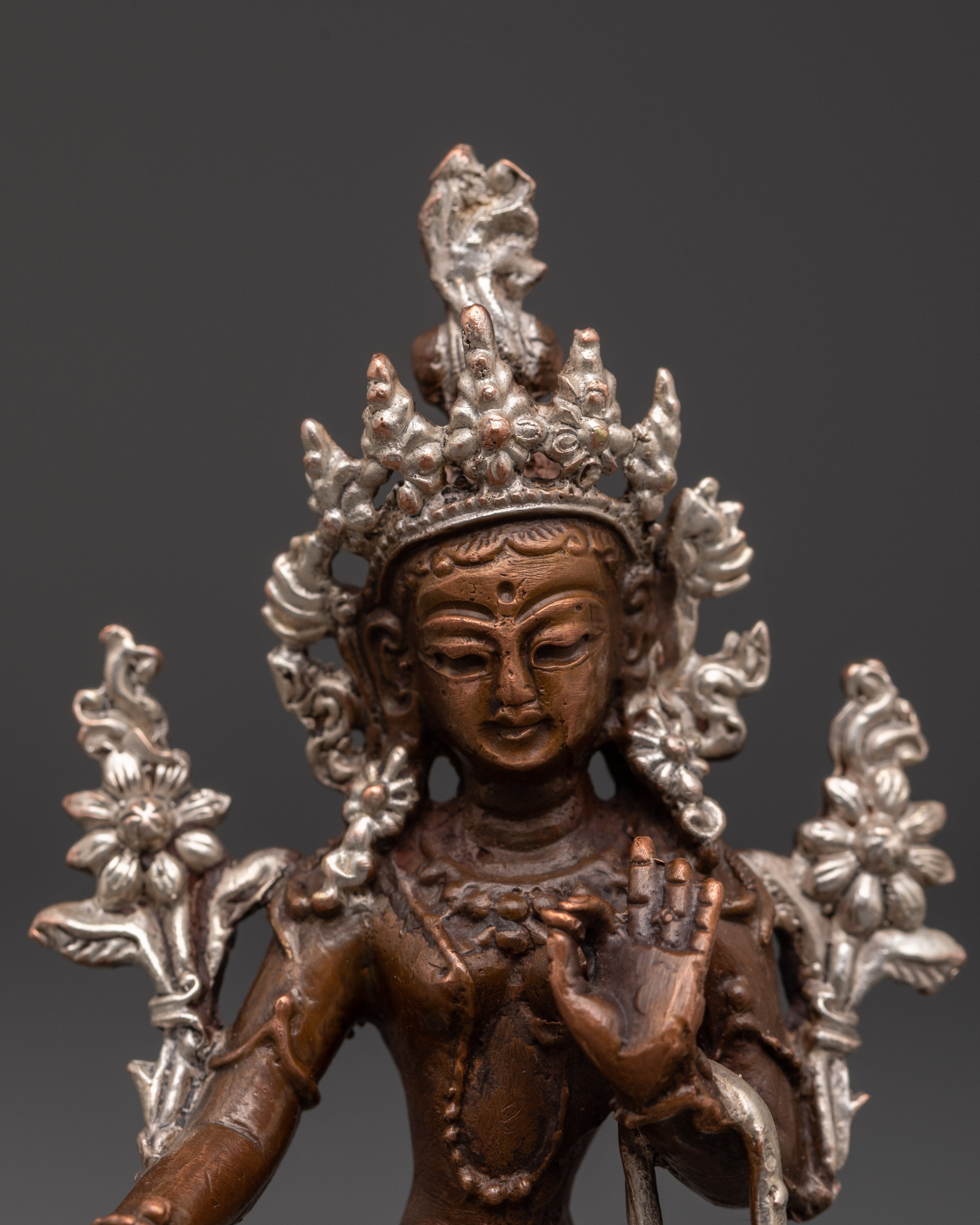 Handmade Statue Of Green Tara | The Savior From Fear And Suffering