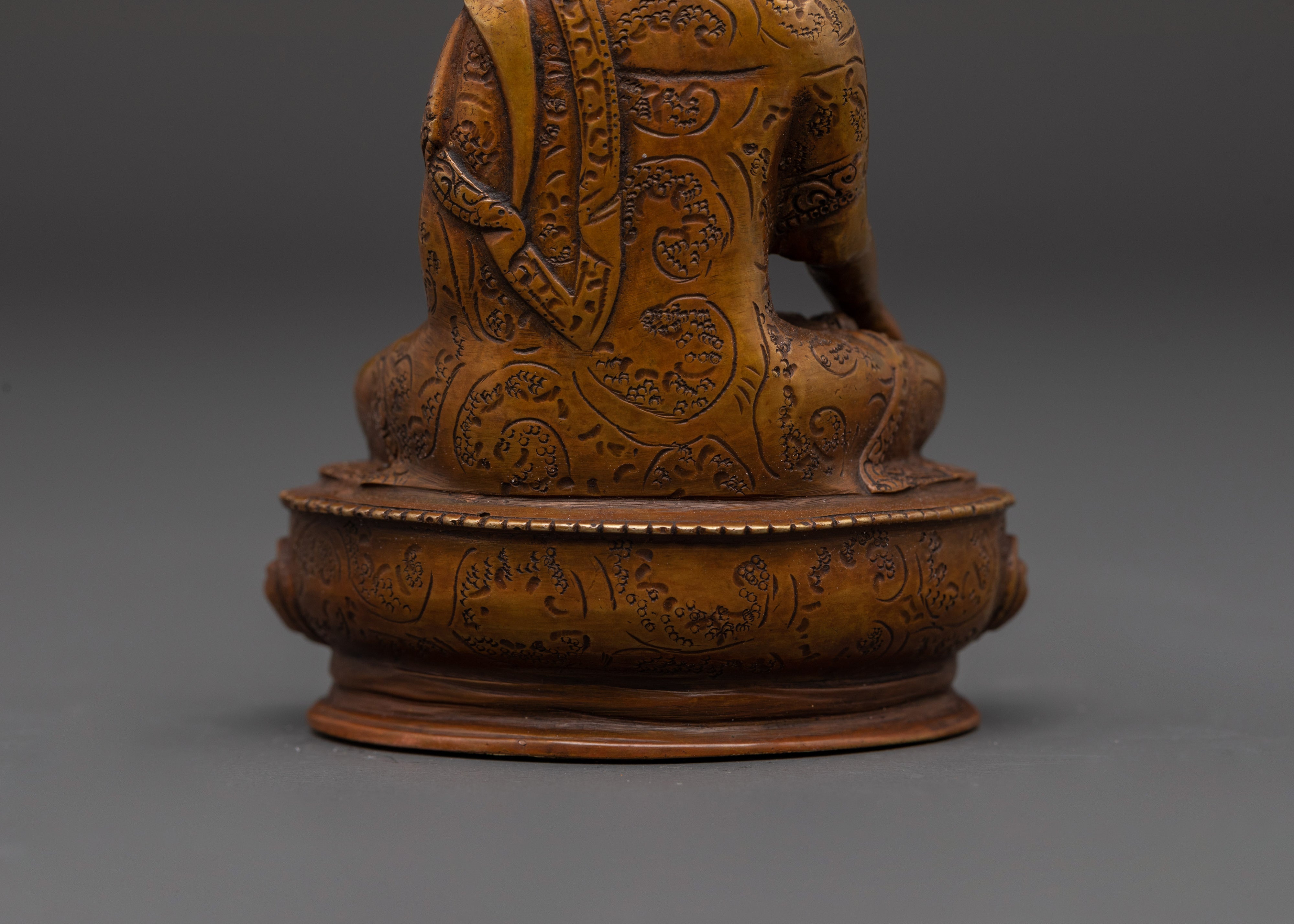 Copper Oxidized Shakyamuni Buddha | For Spiritual Home and Altar Decor