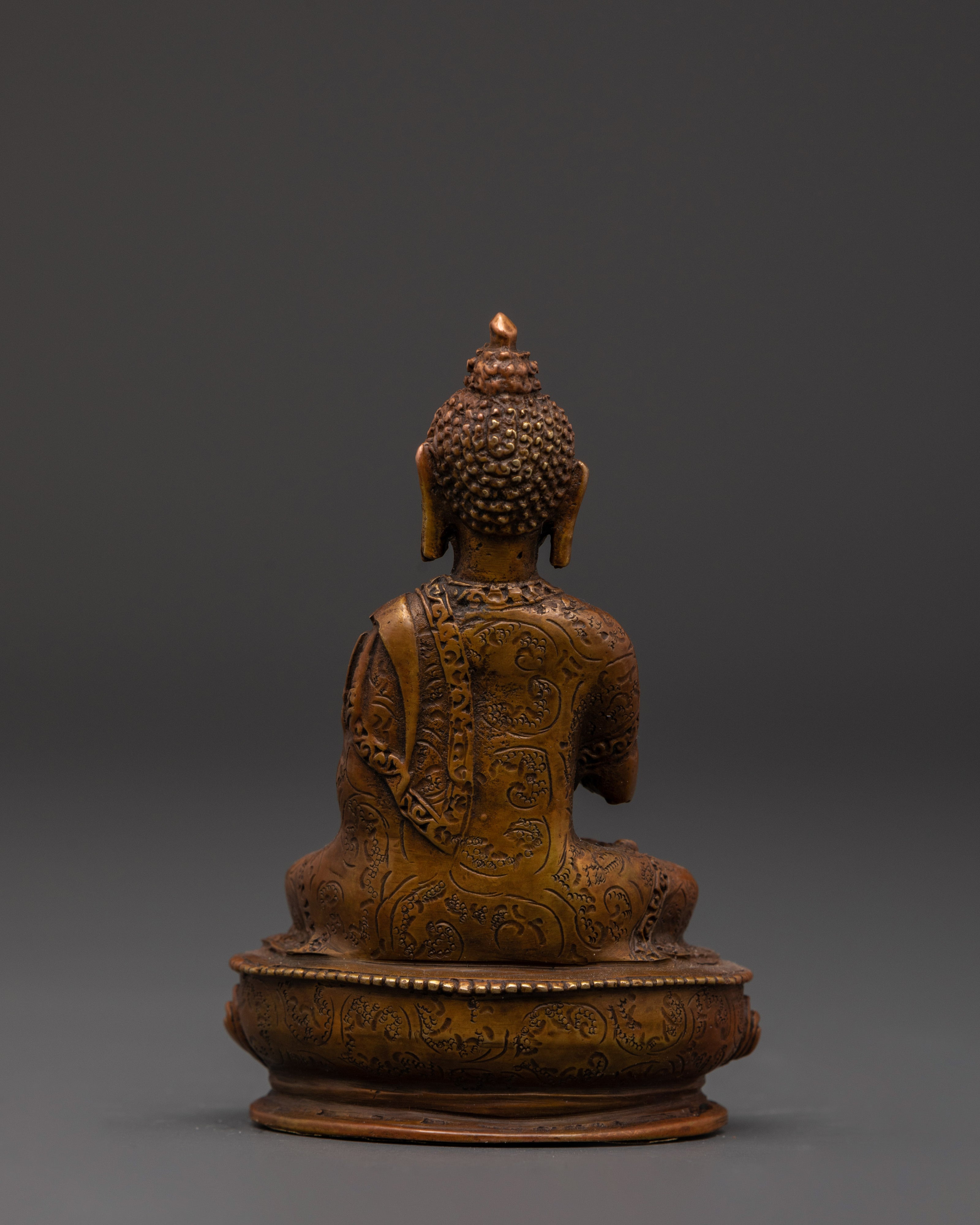 Oxidized Copper Vairocana Statue | For Spiritual Wisdom, Meditation & Buddhist Altar Decor