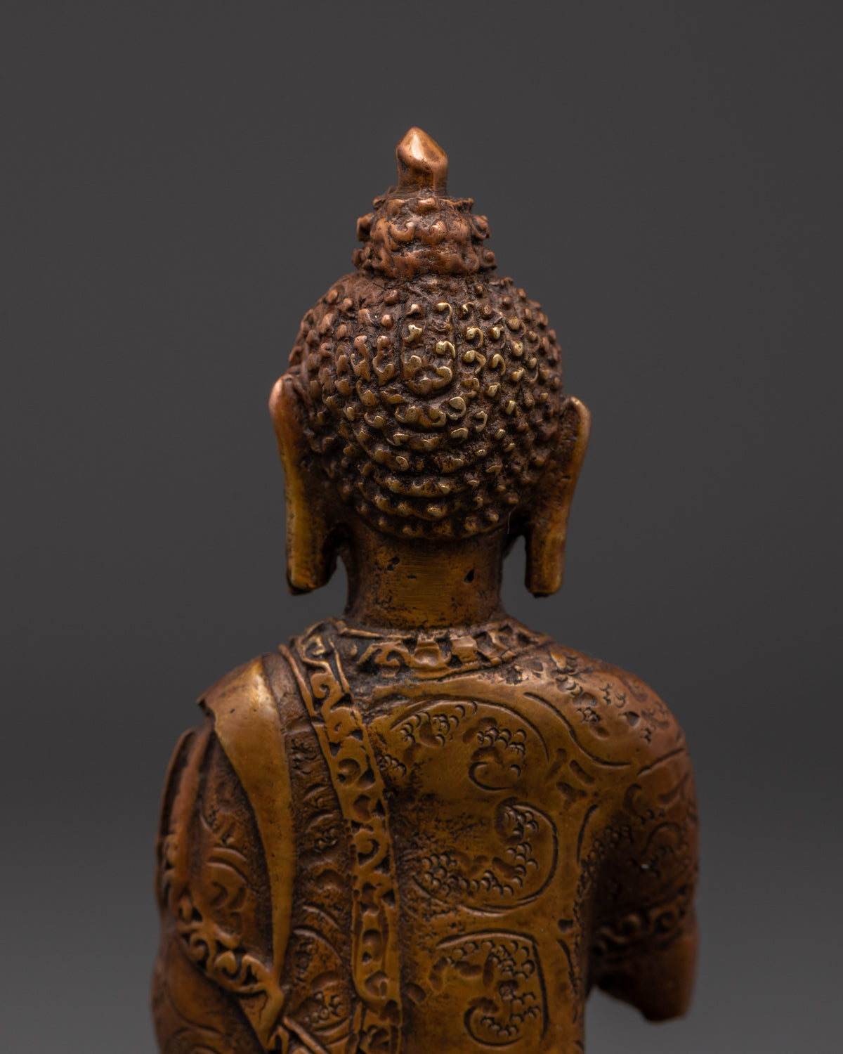 Oxidized Copper Vairocana Statue | For Spiritual Wisdom, Meditation & Buddhist Altar Decor