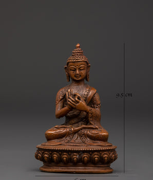 Oxidized Copper Vairocana Statue | For Spiritual Wisdom, Meditation & Buddhist Altar Decor