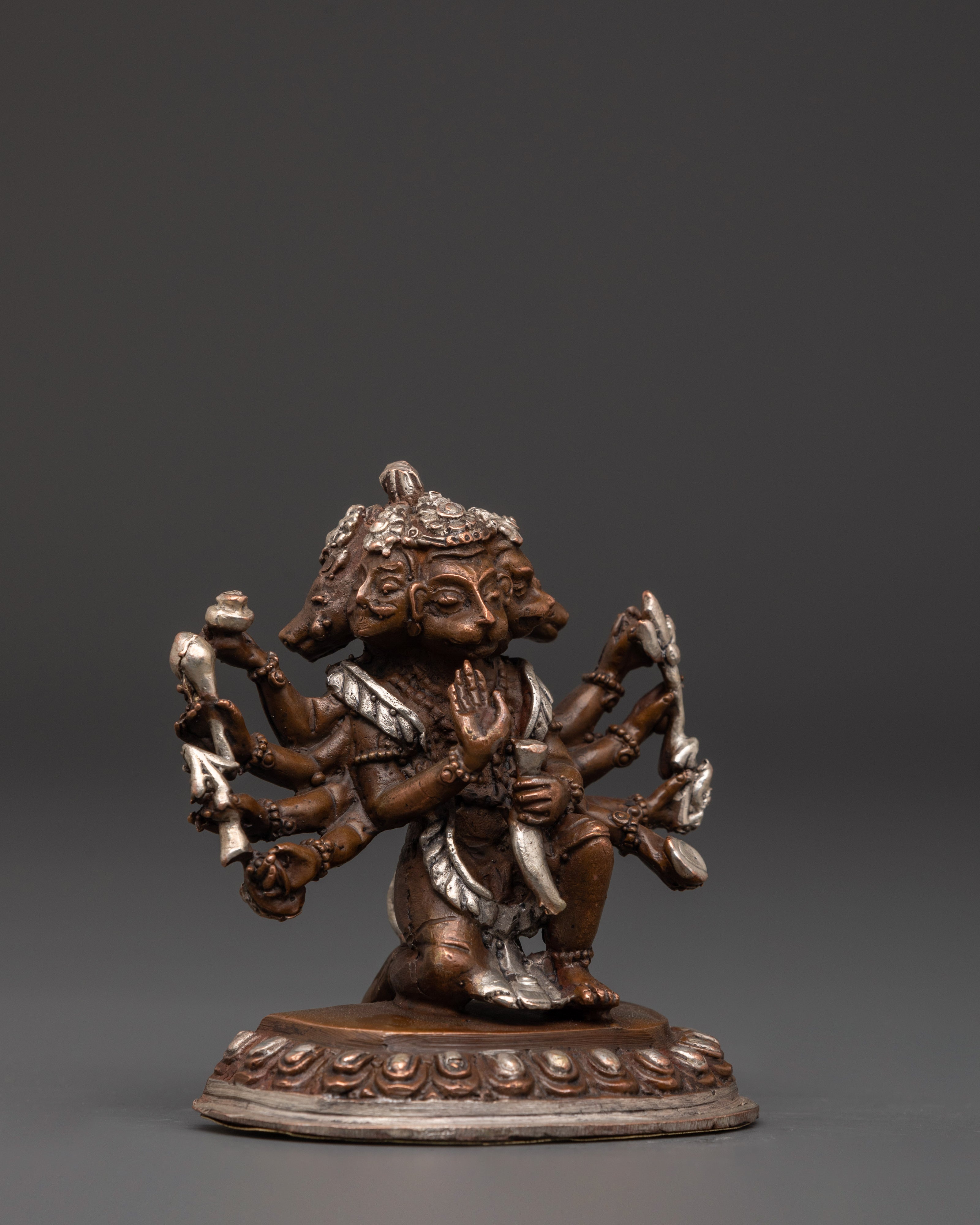 Multi-Armed Hanuman Statue for Devotional Practice and Spiritual Protection