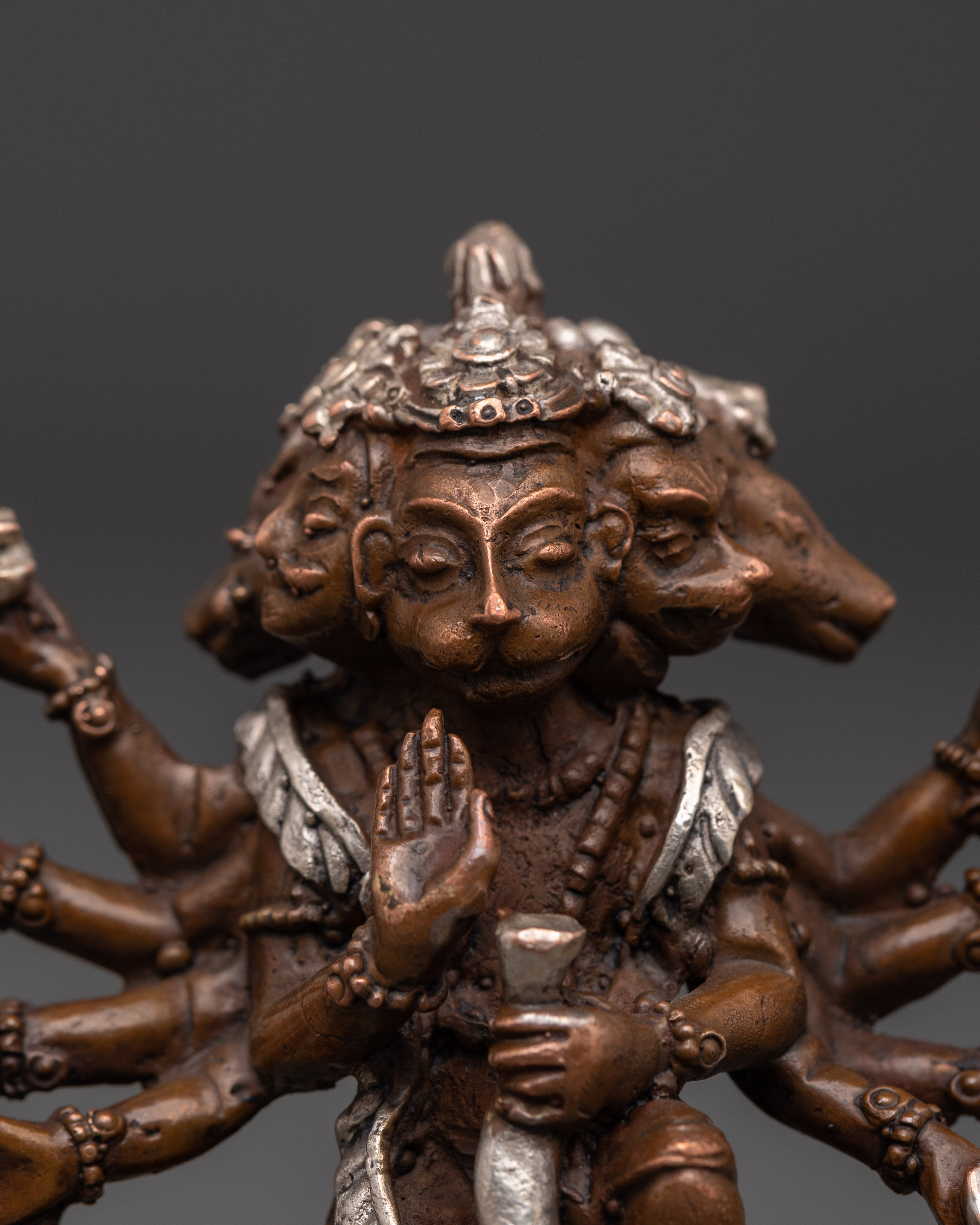 Multi-Armed Hanuman Statue for Devotional Practice and Spiritual Protection