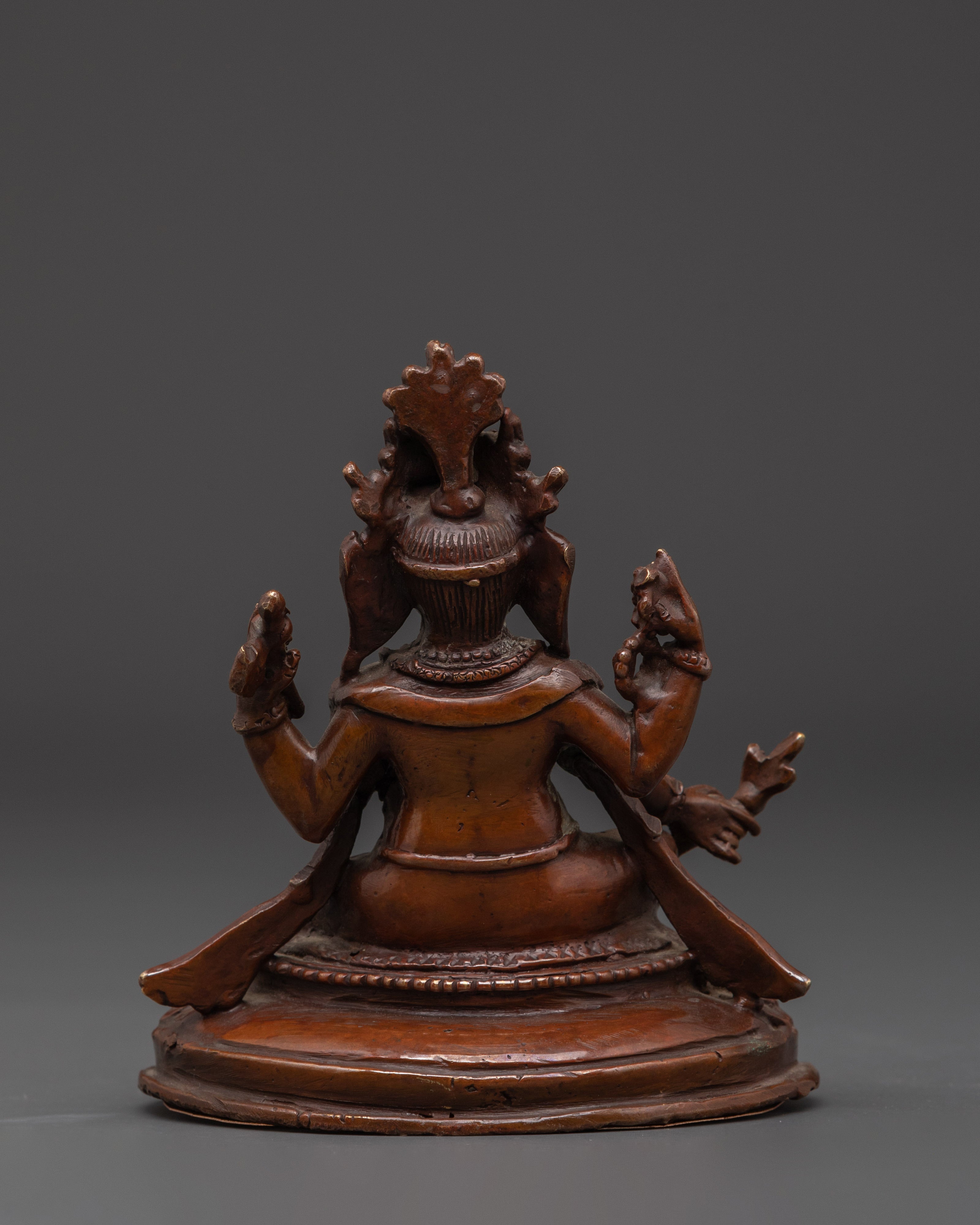 Oxidized Copper Ganapati Statue for Wisdom, Prosperity, and Spiritual Balance