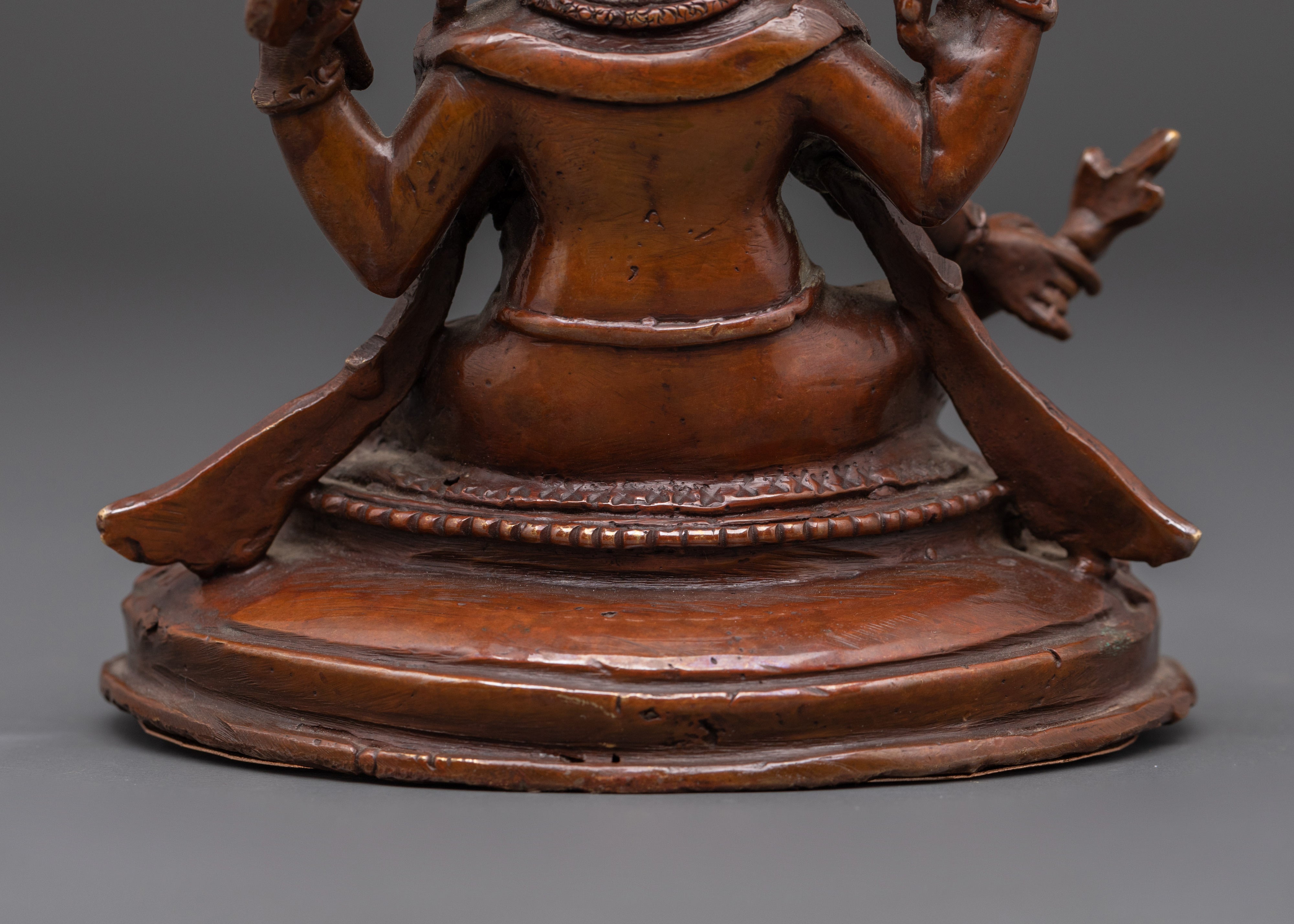 Oxidized Copper Ganapati Statue for Wisdom, Prosperity, and Spiritual Balance