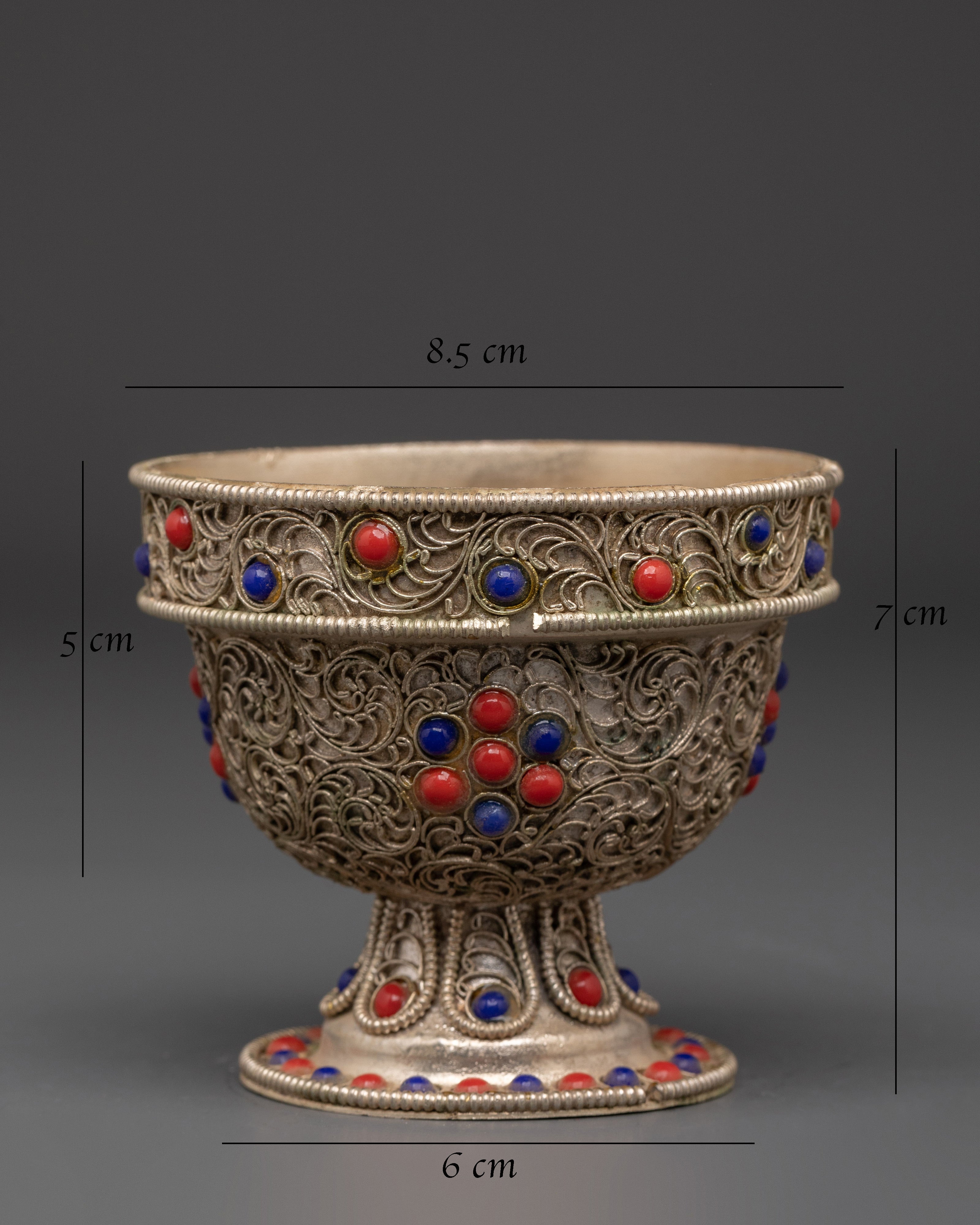 Set of 7 Tibetan Offering Bowls  | For Ritual, Puja, and Altar Use