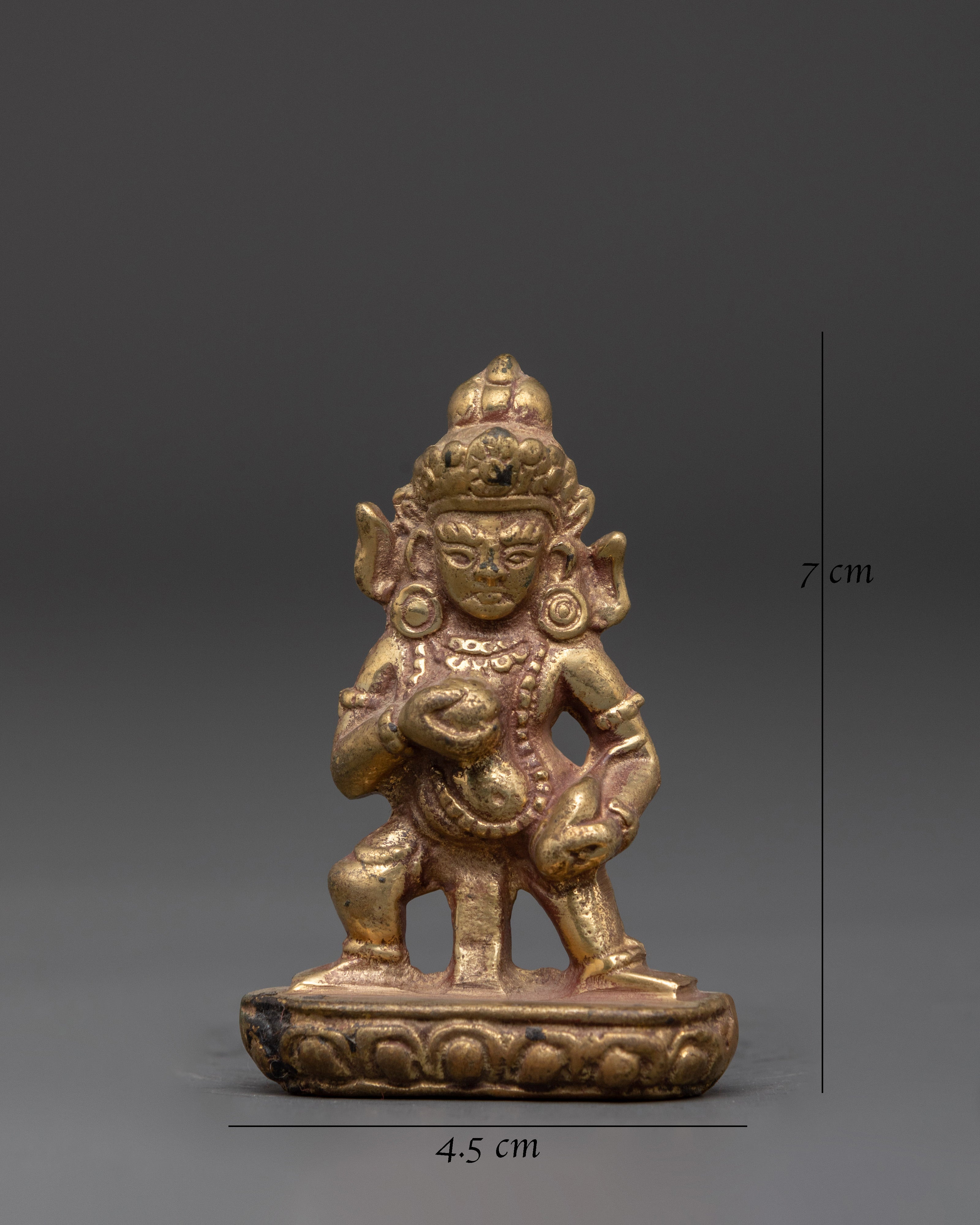 Black Dzambala Copper Statue | Tibetan Wealth Deity for Prosperity and Protection