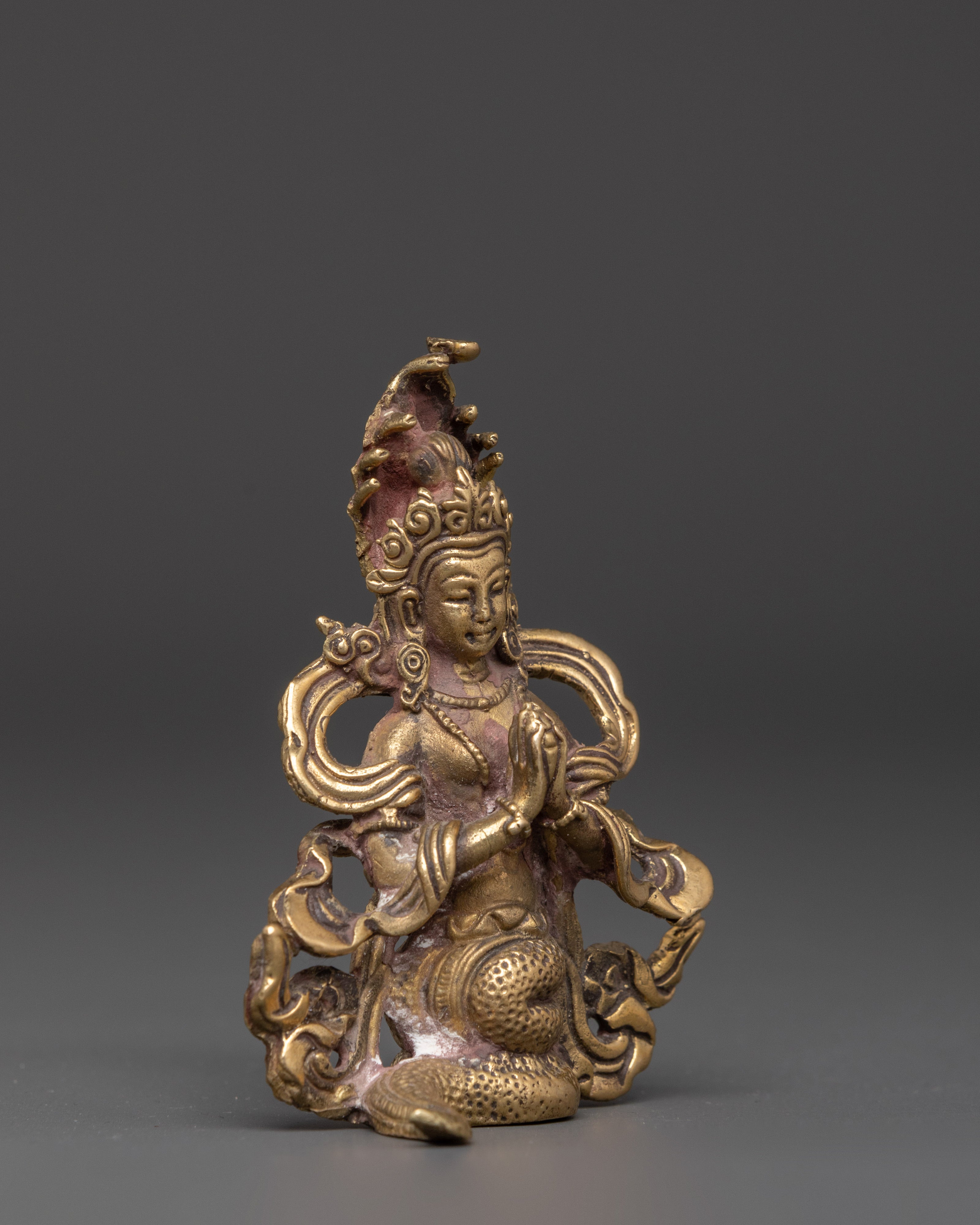 Handcrafted Tibetan Naga Kanya Statue | Copper Bronze Serpent Goddess Figurine