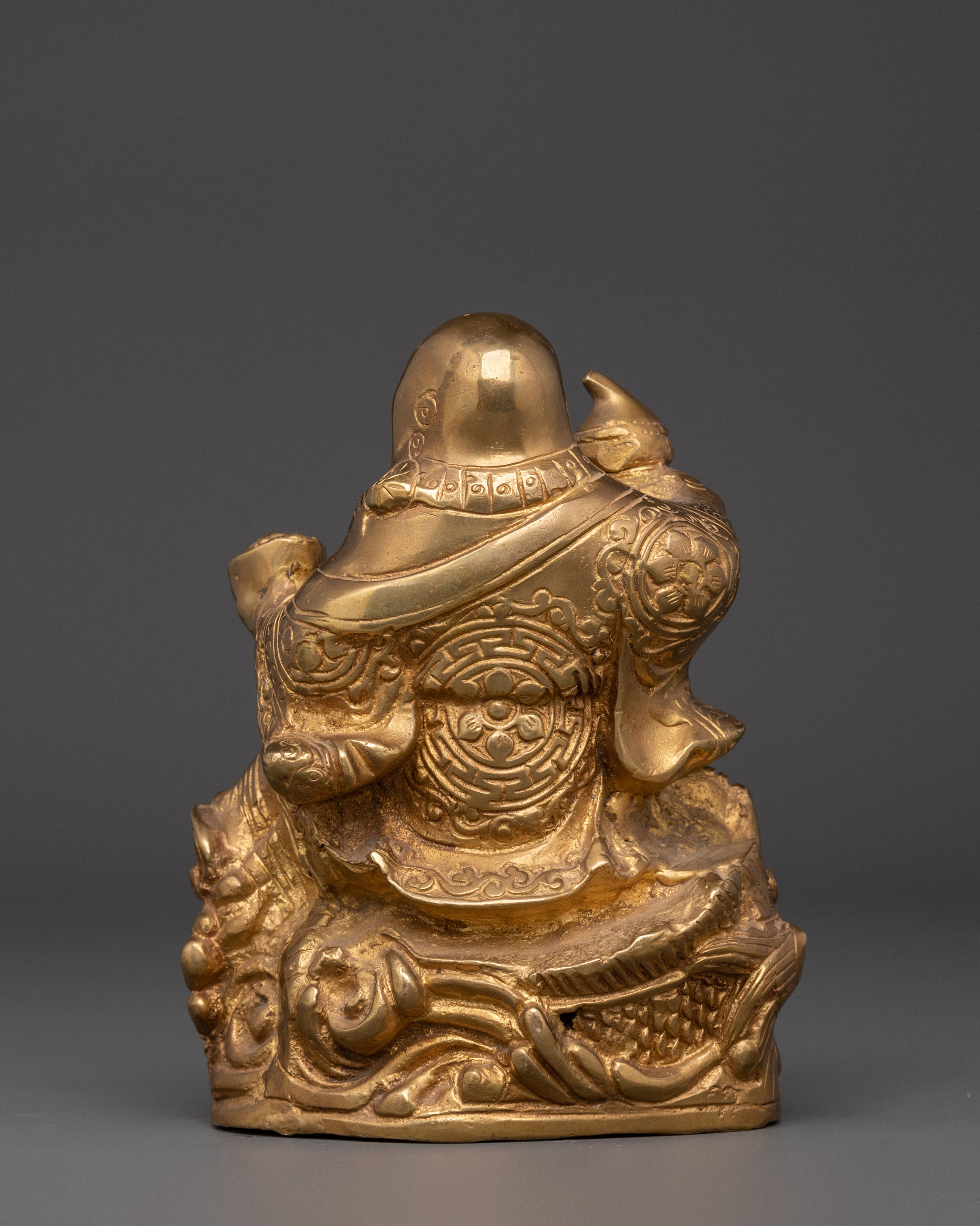 Laughing Buddha Statue for Wealth & Joy | Golden Prosperity Buddha