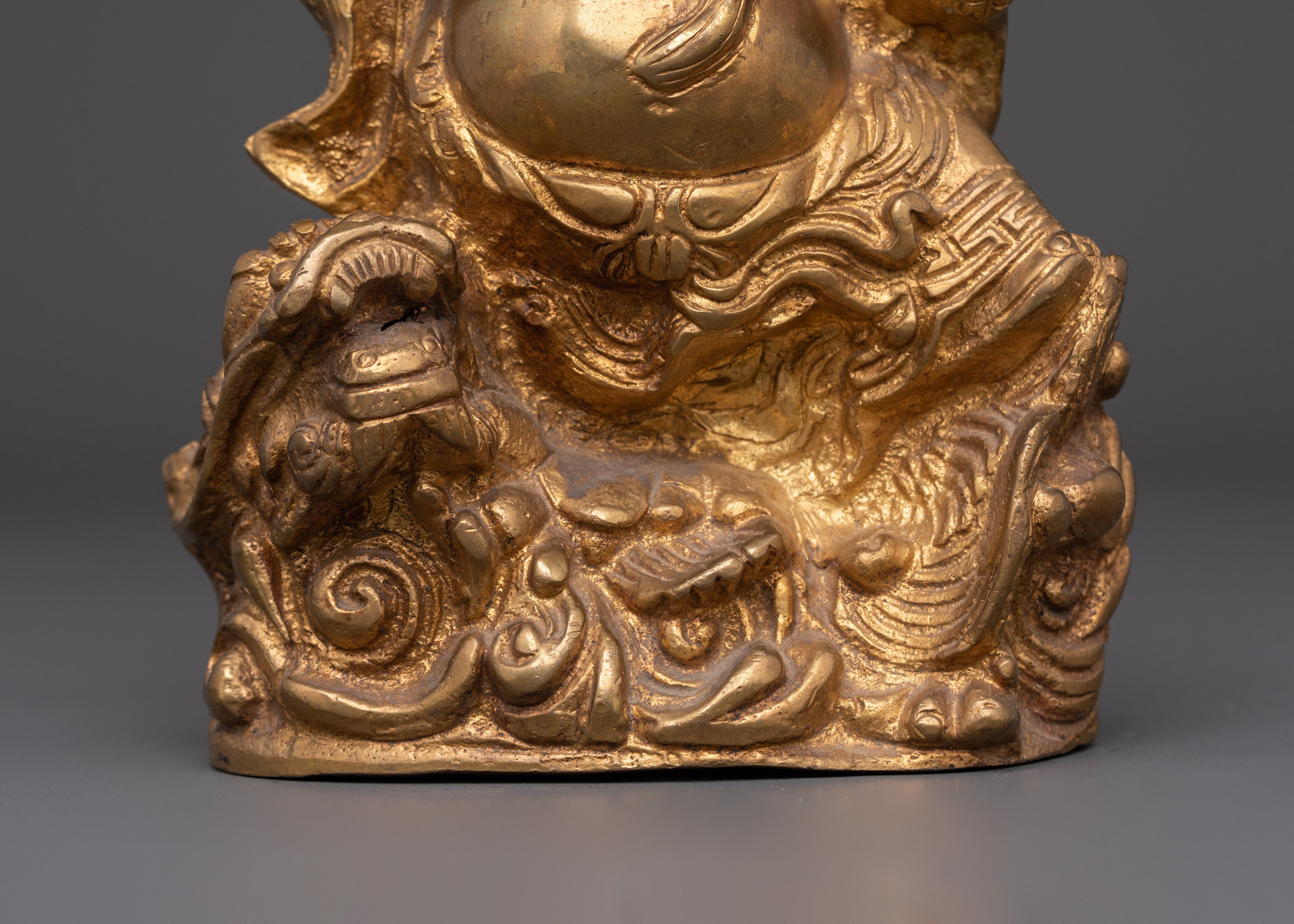 Laughing Buddha Statue for Wealth & Joy | Golden Prosperity Buddha