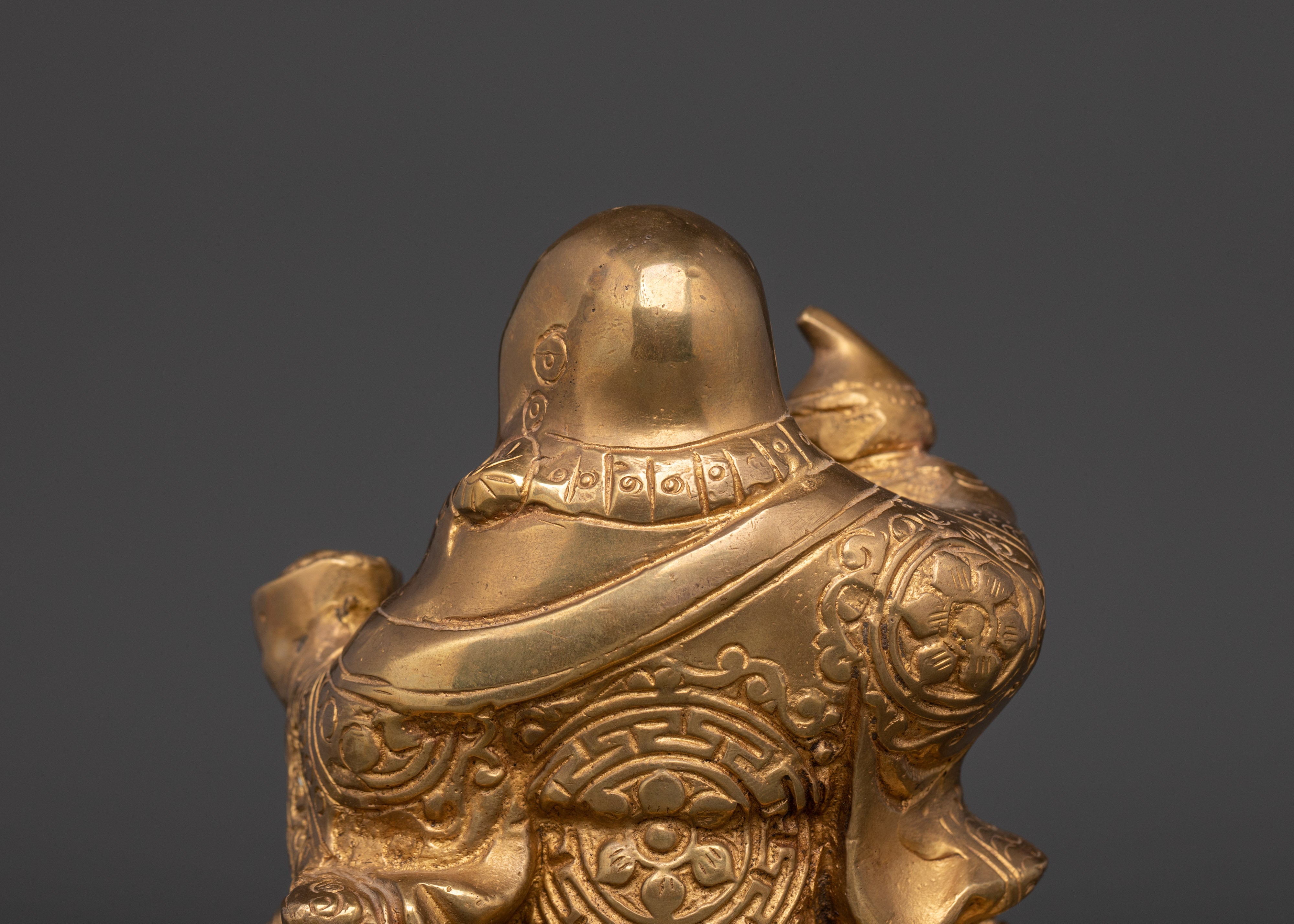 Laughing Buddha Statue for Wealth & Joy | Golden Prosperity Buddha