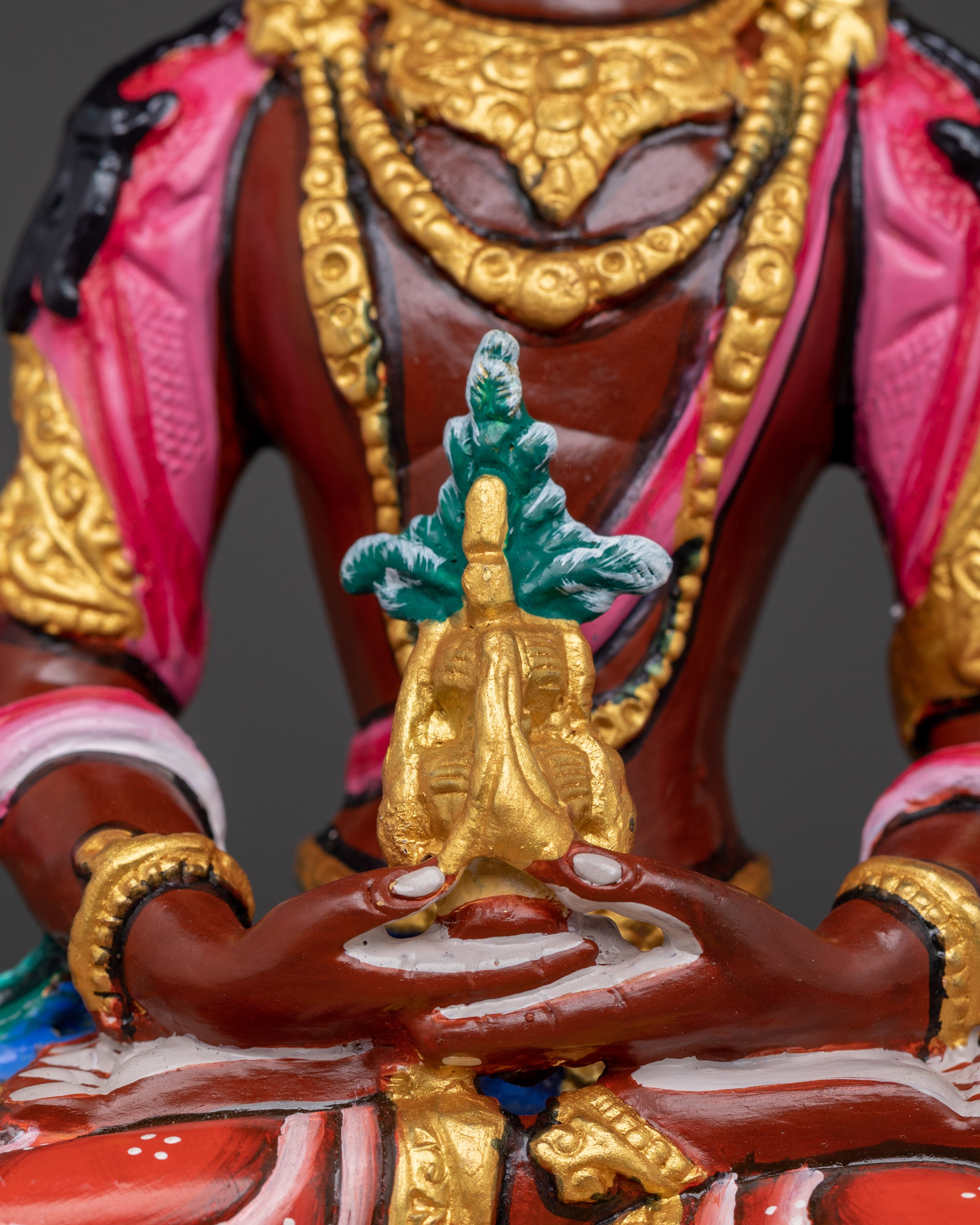 Handmade Tibetan Amitayus Statue | Buddha of Immortality Figurine