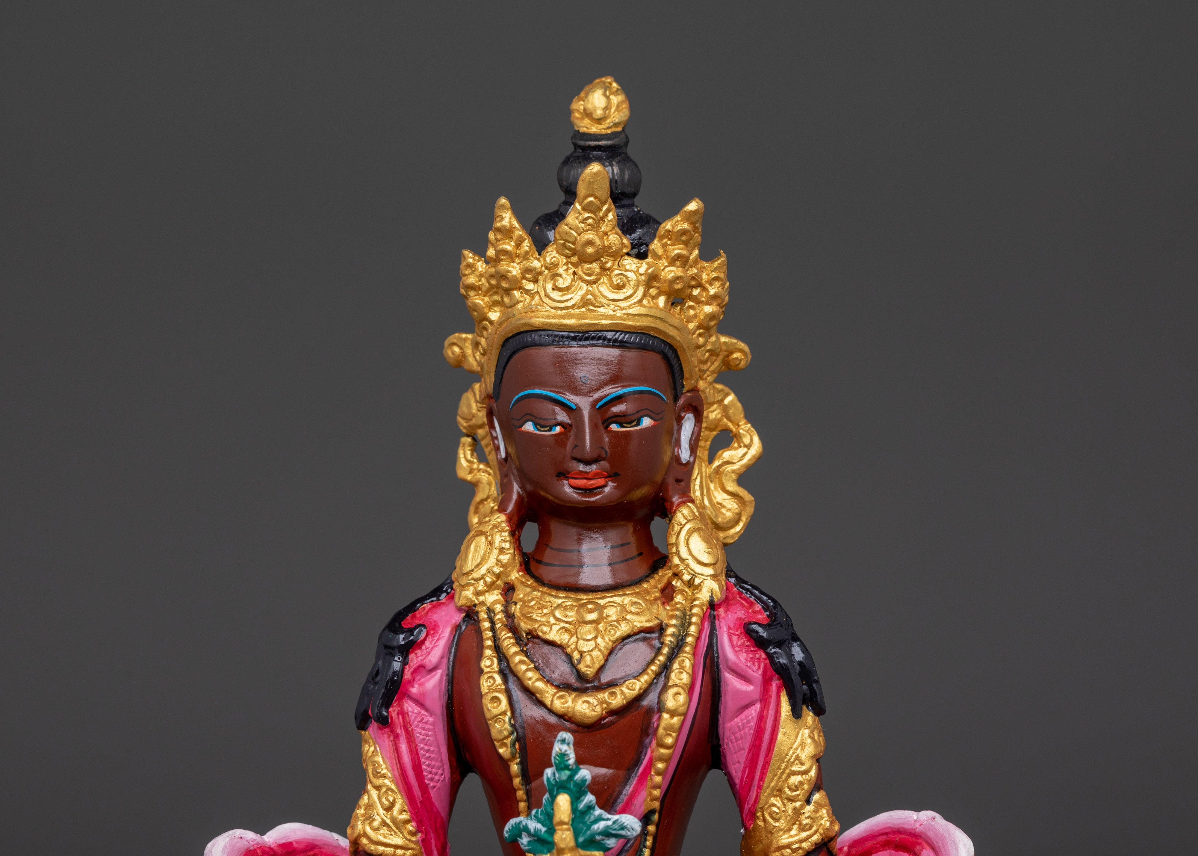 Handmade Tibetan Amitayus Statue | Buddha of Immortality Figurine