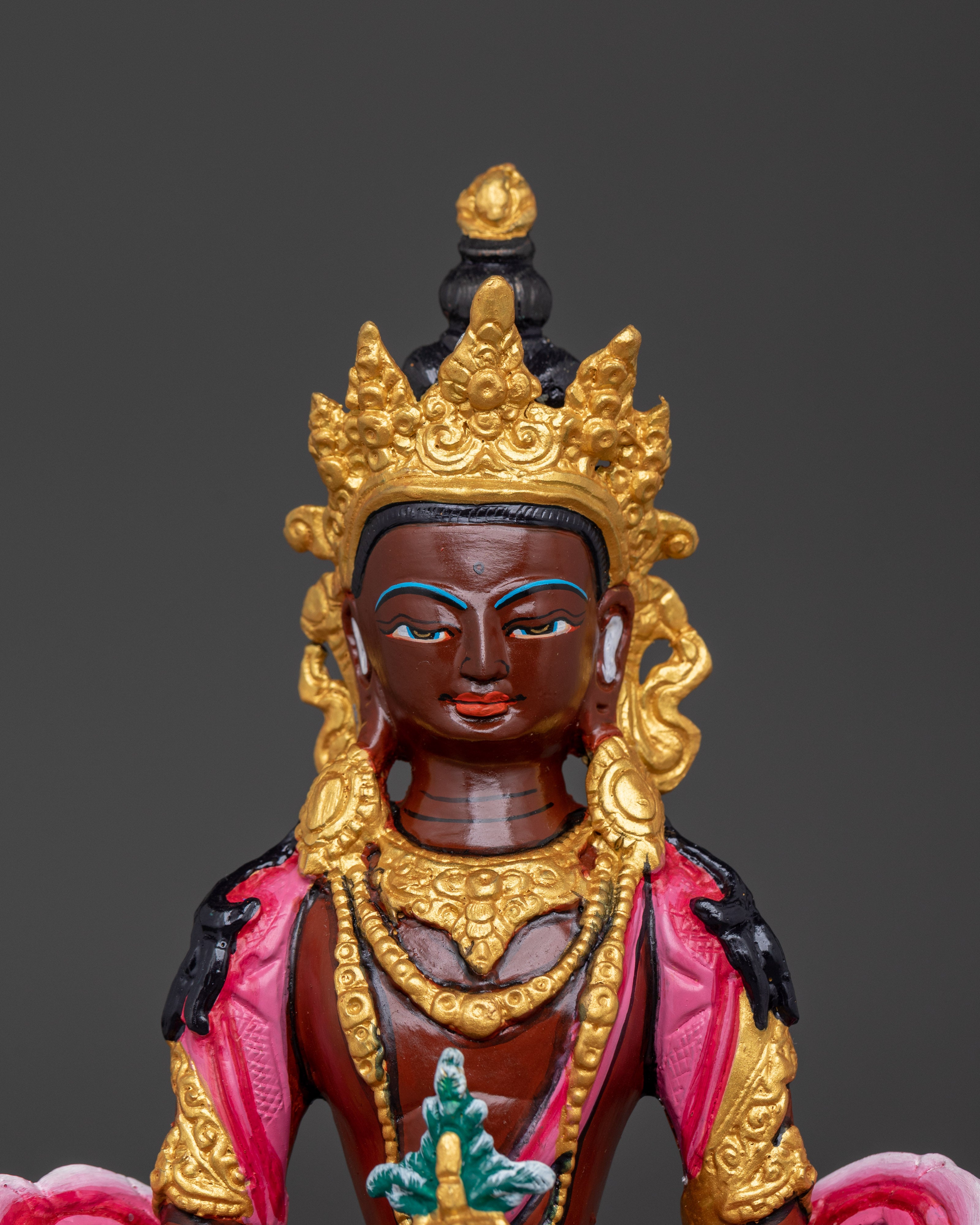 Handmade Tibetan Amitayus Statue | Buddha of Immortality Figurine