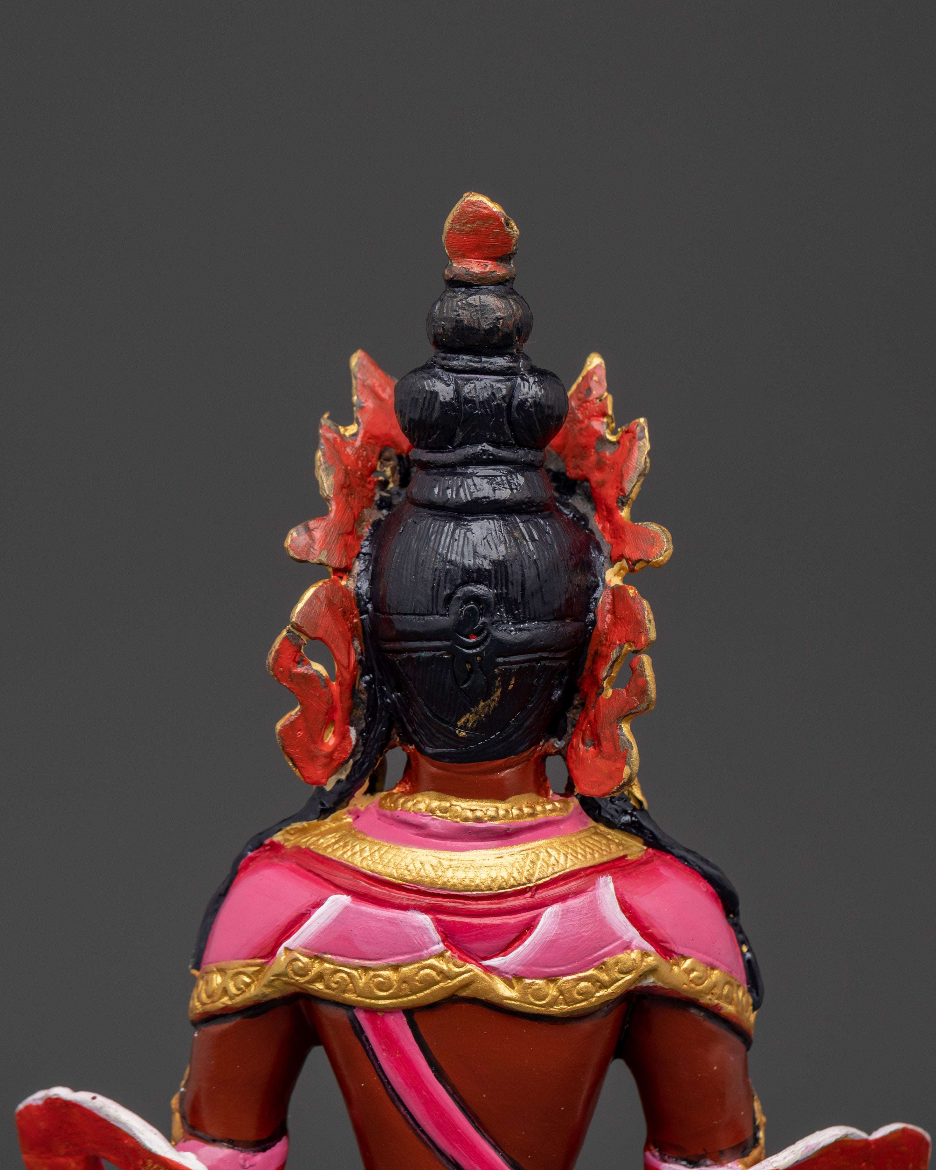Handmade Tibetan Amitayus Statue | Buddha of Immortality Figurine
