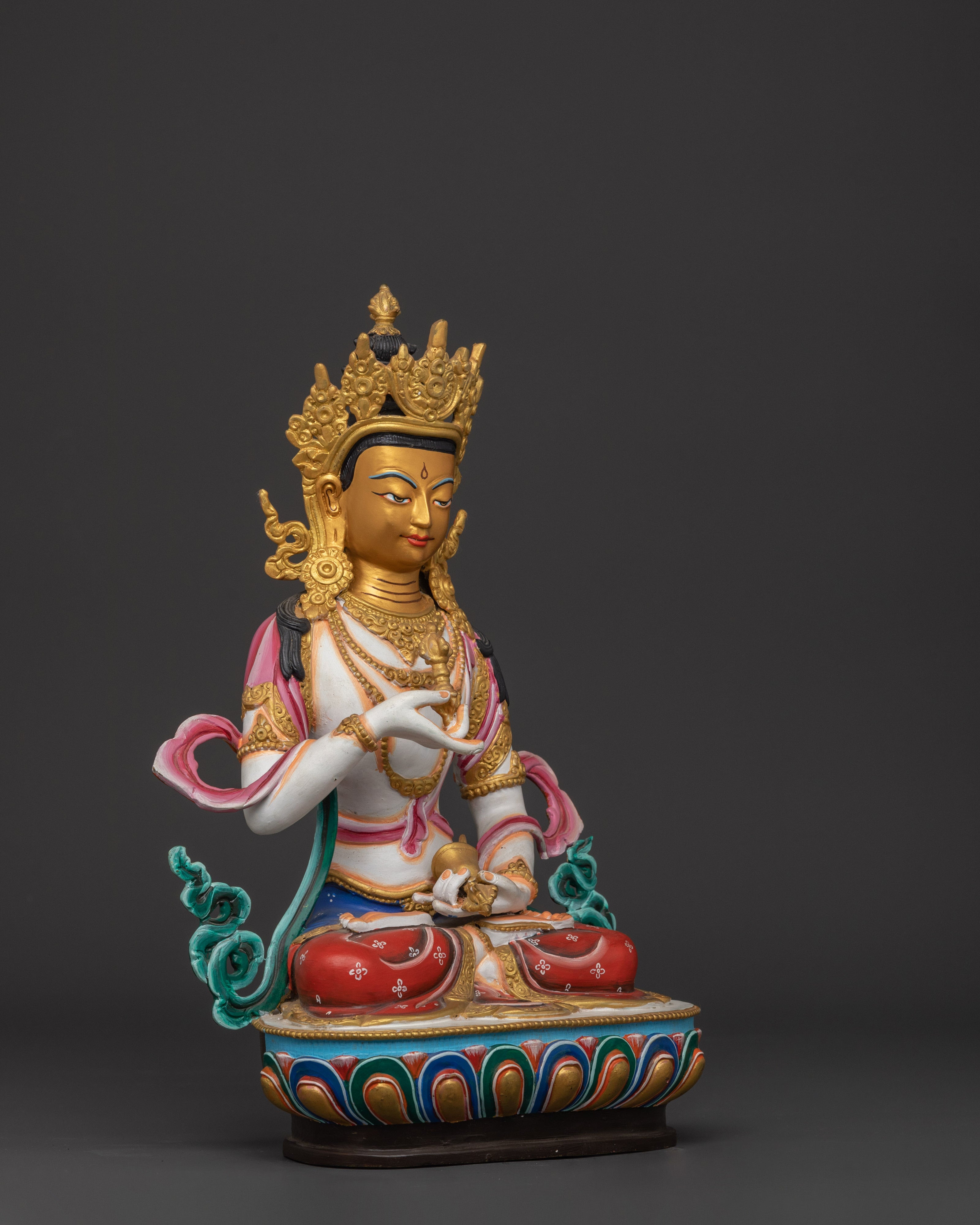 Vajrasattva Copper Statue | Handcrafted Tibetan Deity Sculpture