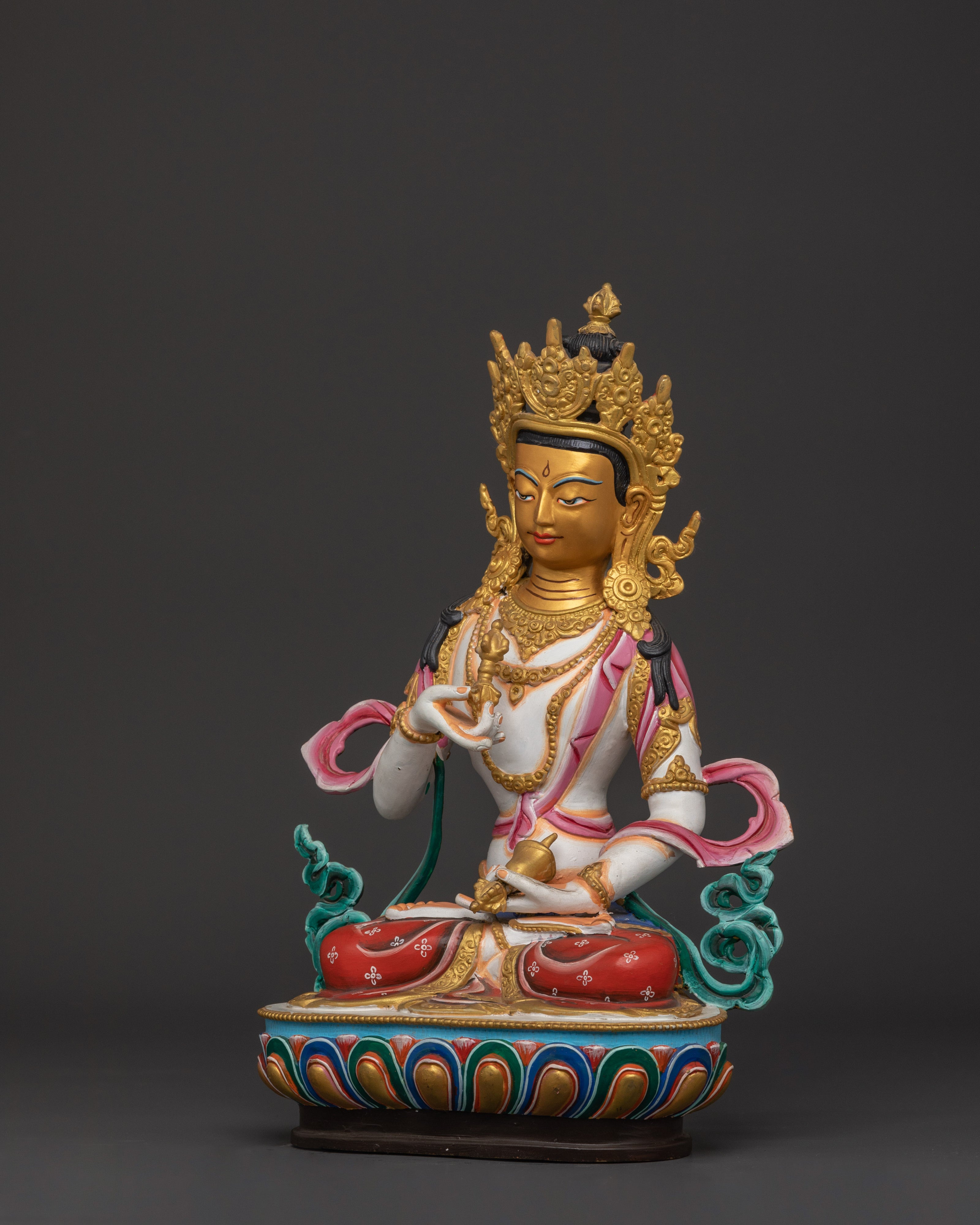 Vajrasattva Copper Statue | Handcrafted Tibetan Deity Sculpture
