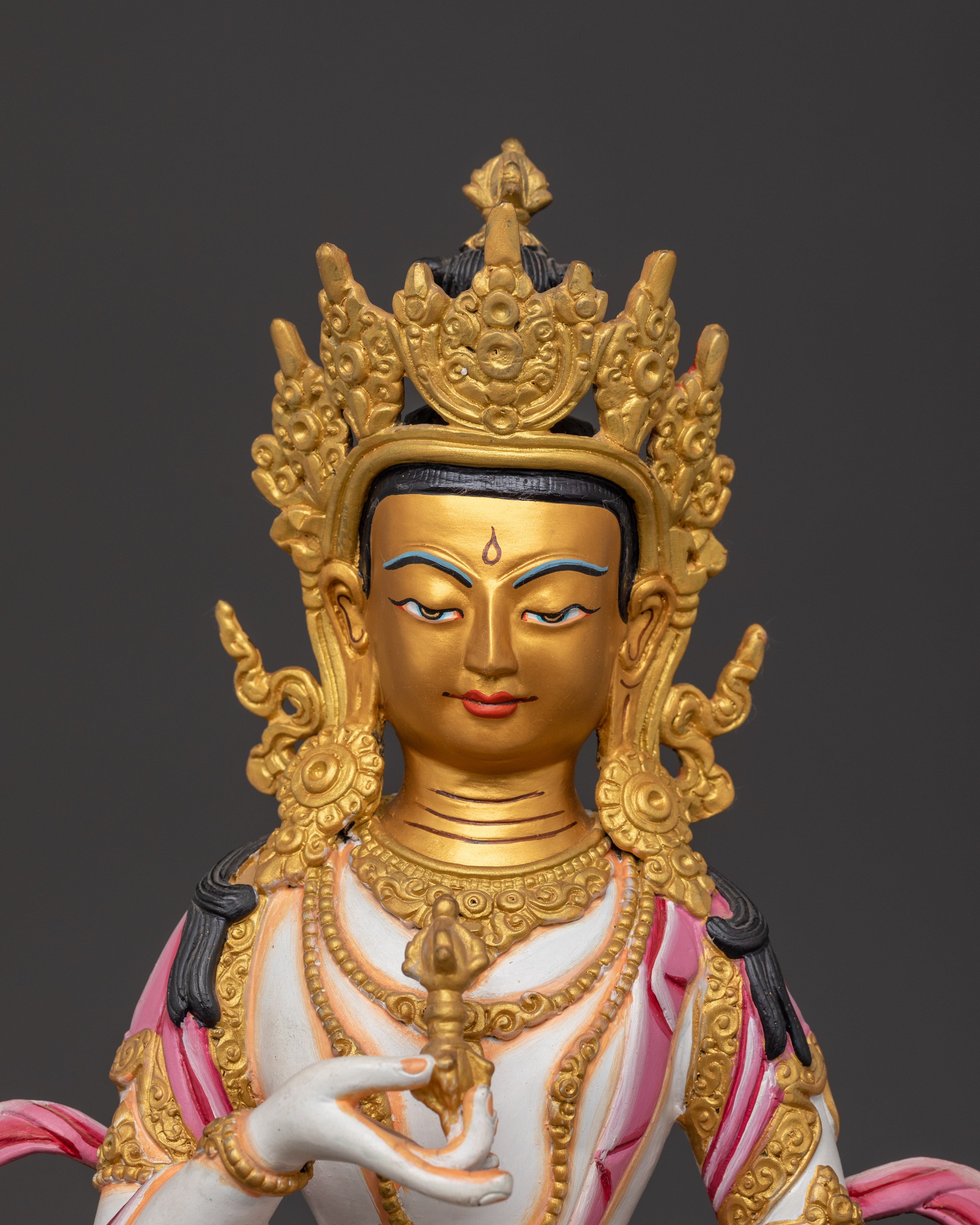 Vajrasattva Copper Statue | Handcrafted Tibetan Deity Sculpture
