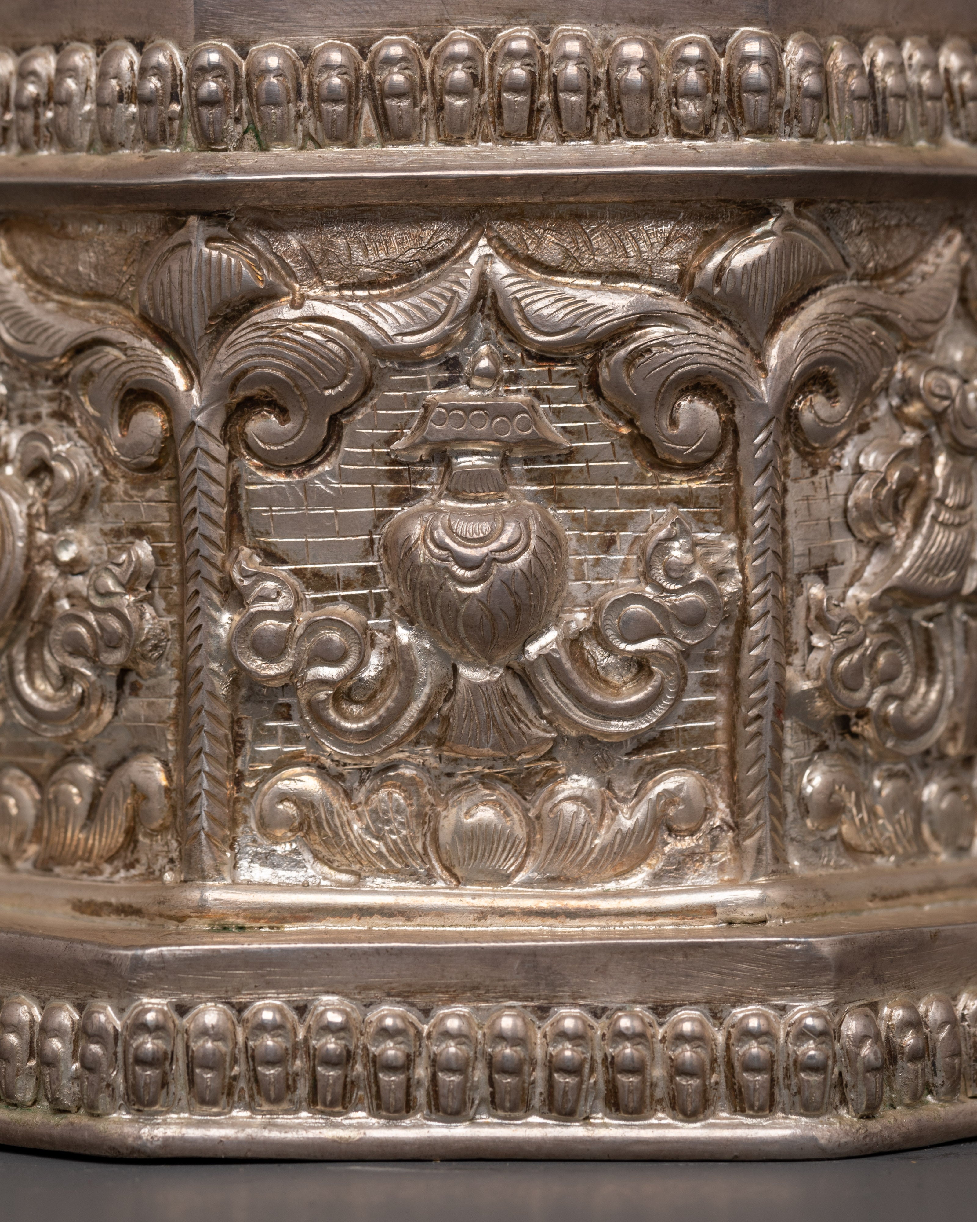 Traditional Tibetan Silver Box | Handcrafted Authentic Himalayan Keepsake Container