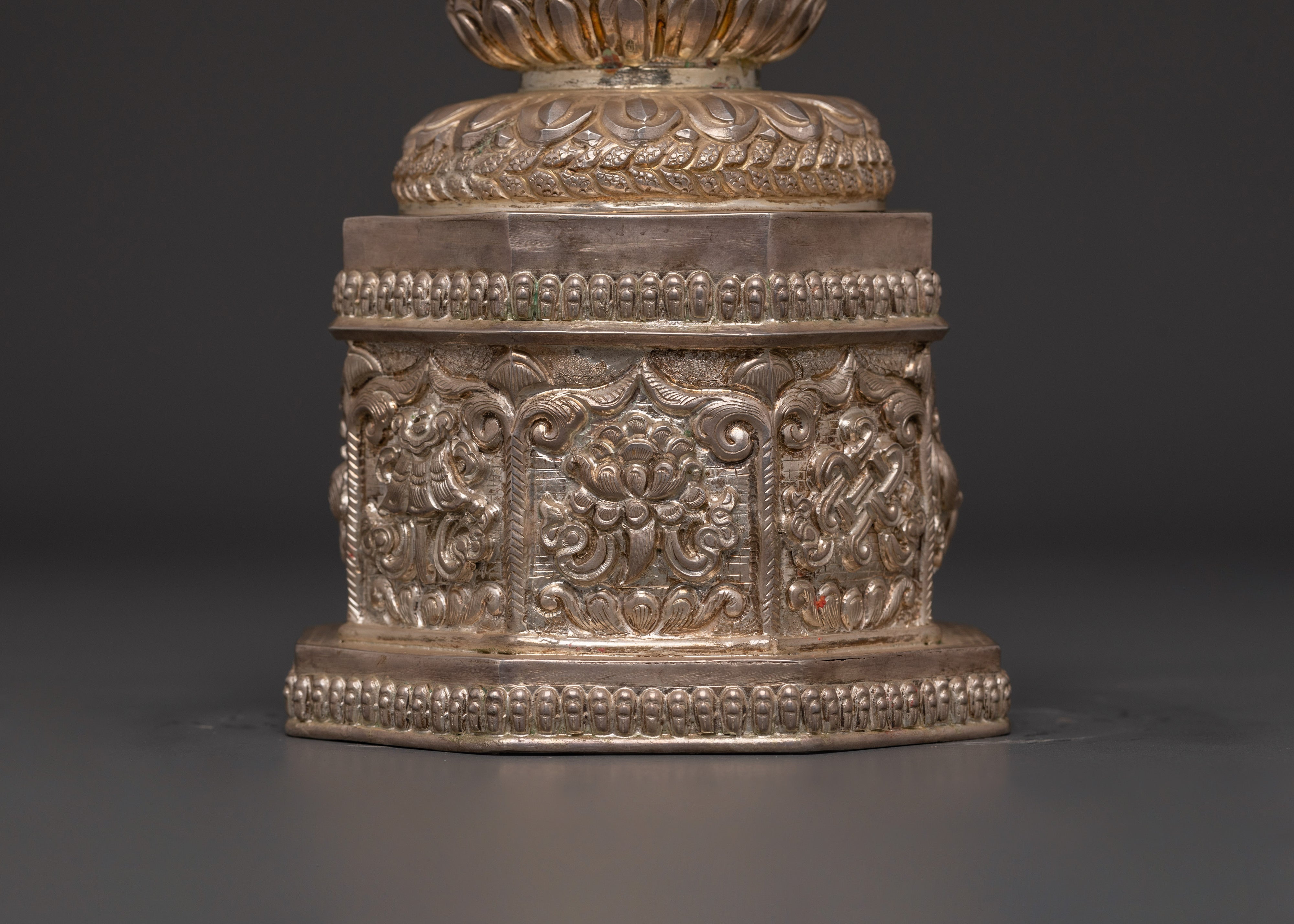 Traditional Tibetan Silver Box | Handcrafted Authentic Himalayan Keepsake Container