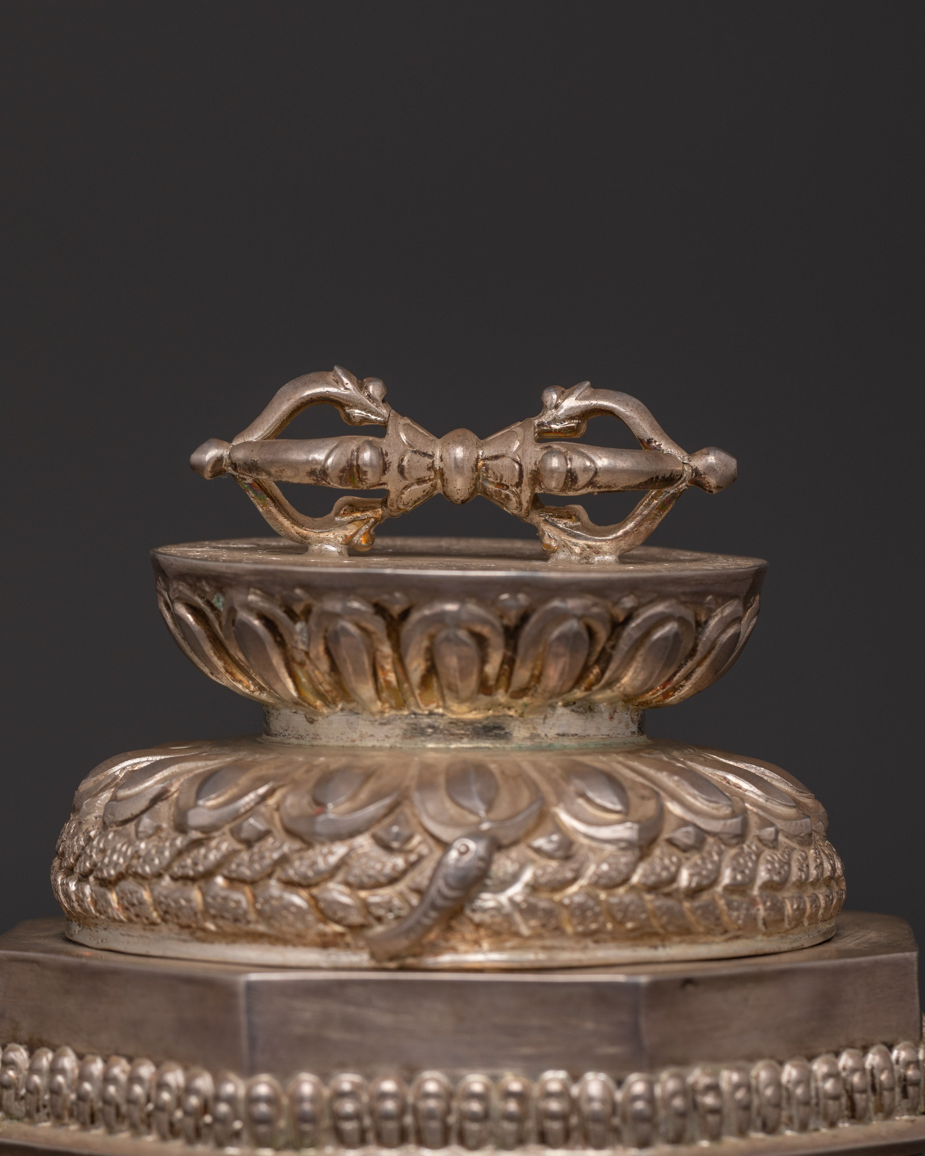 Traditional Tibetan Silver Box | Handcrafted Authentic Himalayan Keepsake Container