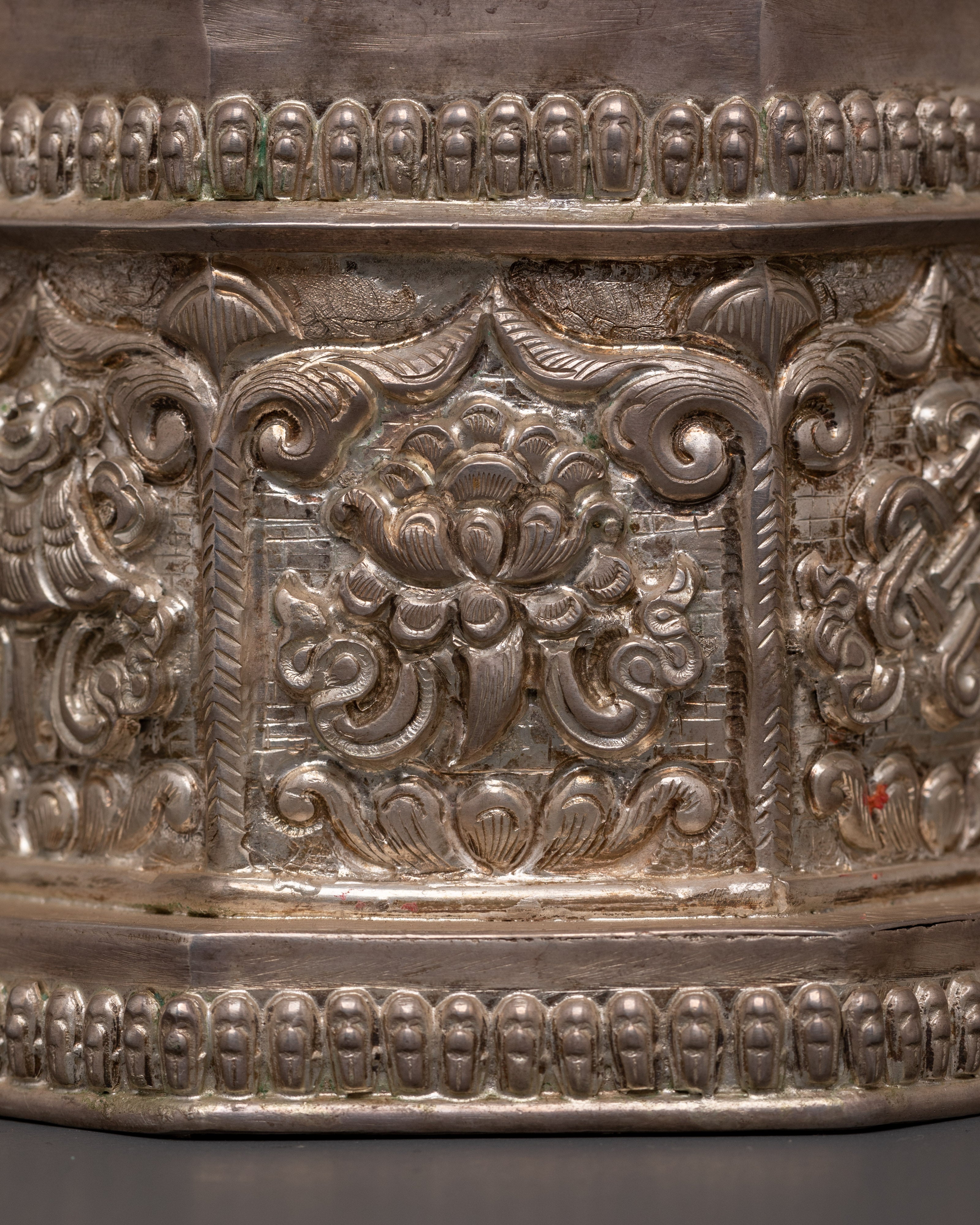 Traditional Tibetan Silver Box | Handcrafted Authentic Himalayan Keepsake Container