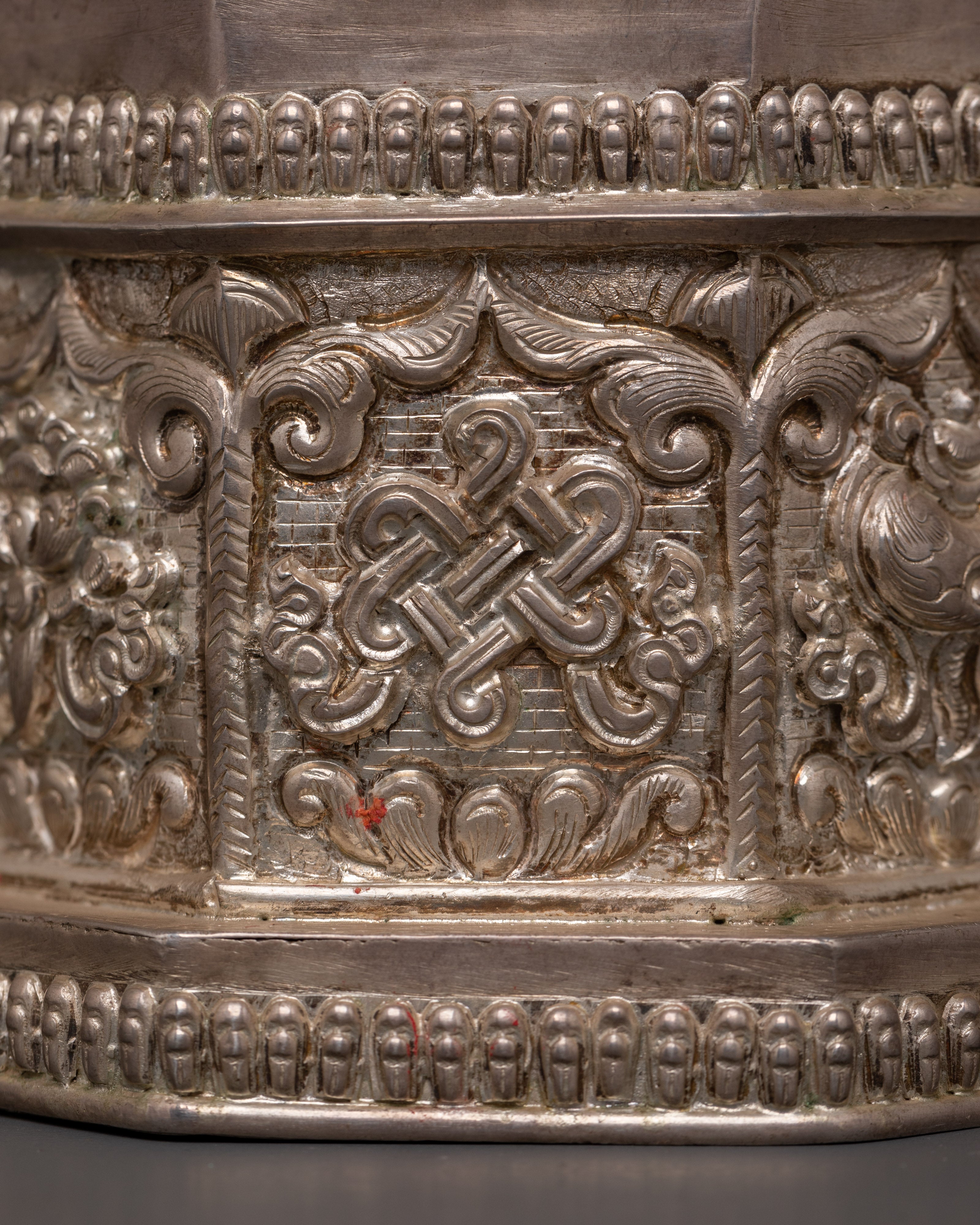 Traditional Tibetan Silver Box | Handcrafted Authentic Himalayan Keepsake Container