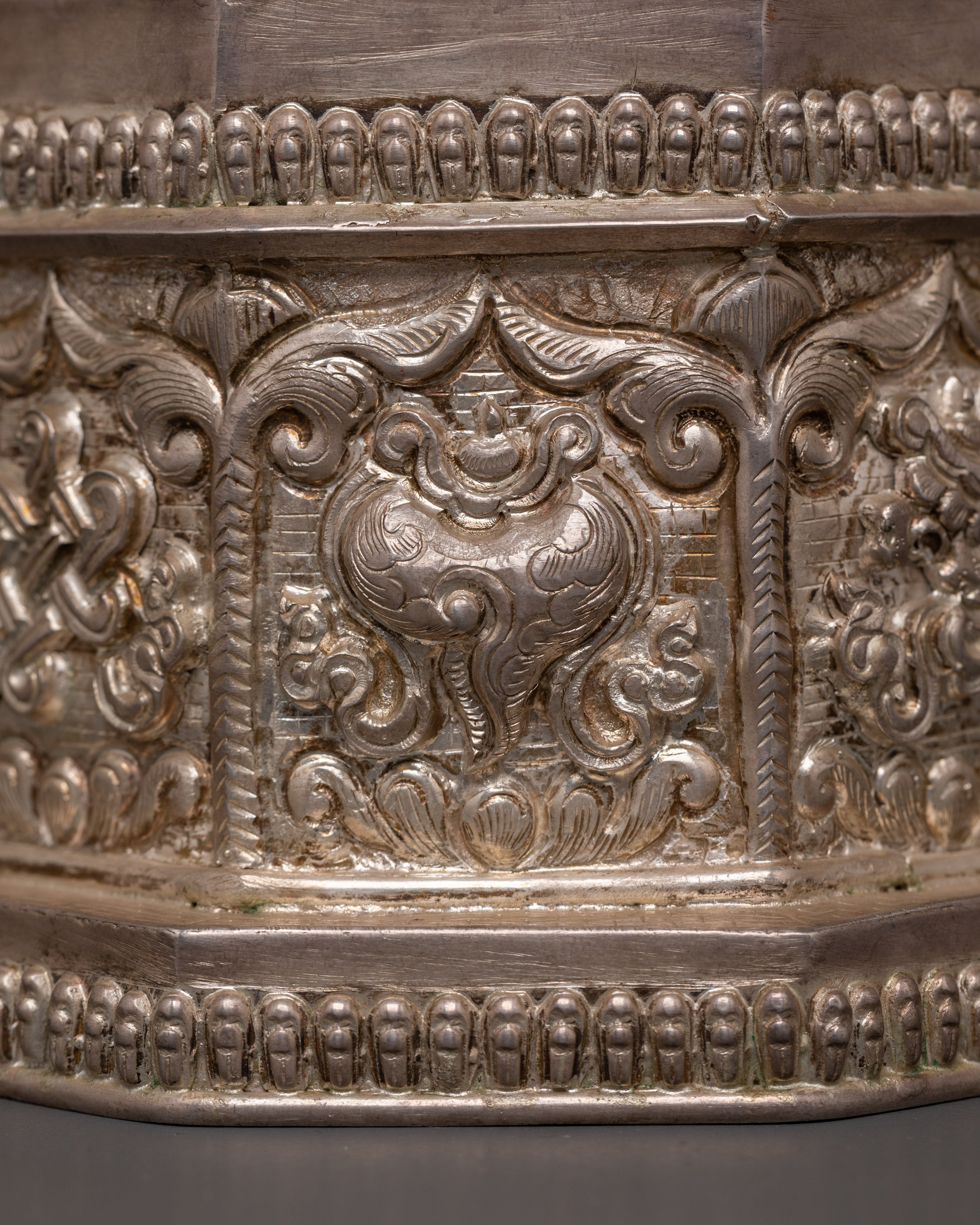 Traditional Tibetan Silver Box | Handcrafted Authentic Himalayan Keepsake Container