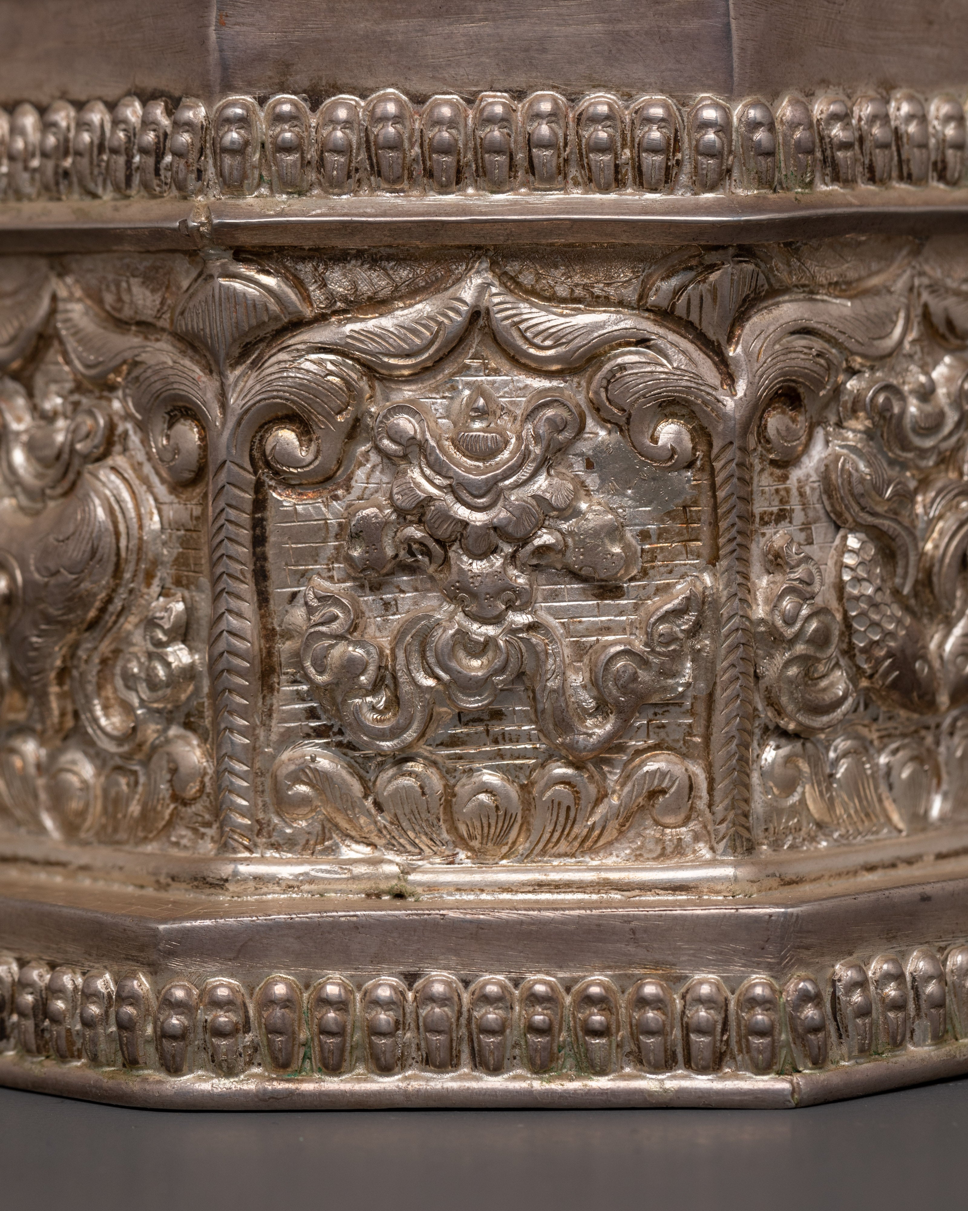 Traditional Tibetan Silver Box | Handcrafted Authentic Himalayan Keepsake Container