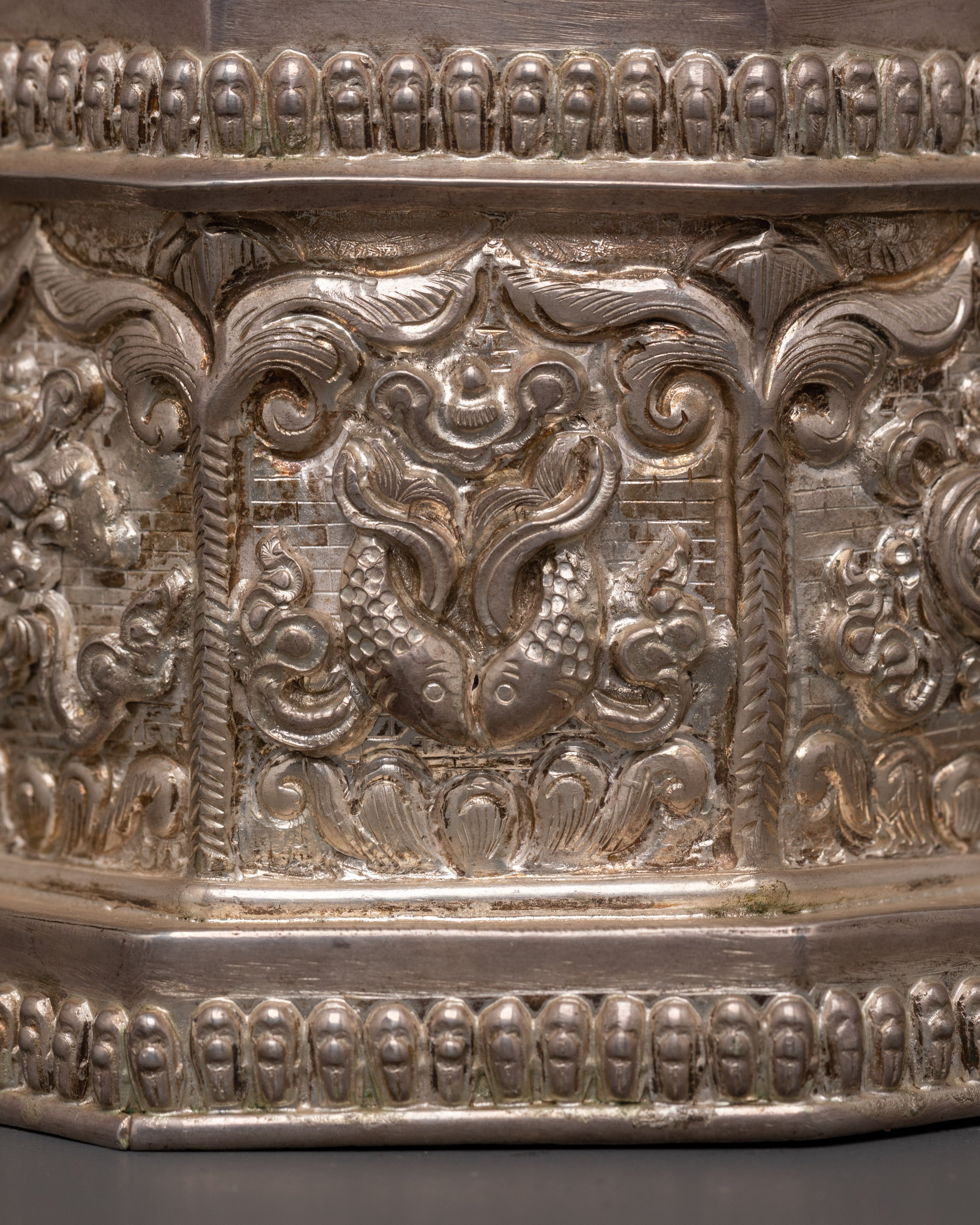 Traditional Tibetan Silver Box | Handcrafted Authentic Himalayan Keepsake Container