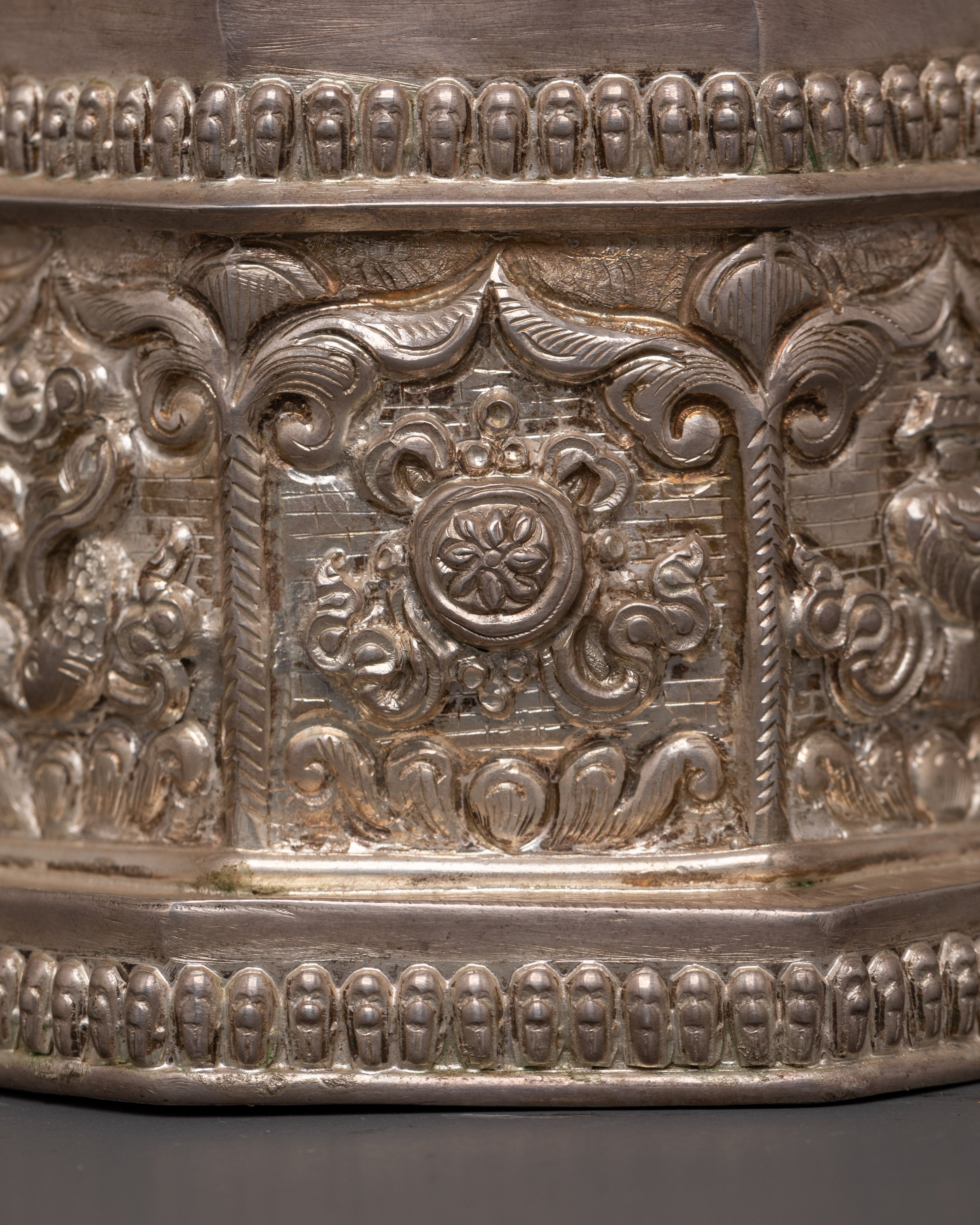 Traditional Tibetan Silver Box | Handcrafted Authentic Himalayan Keepsake Container
