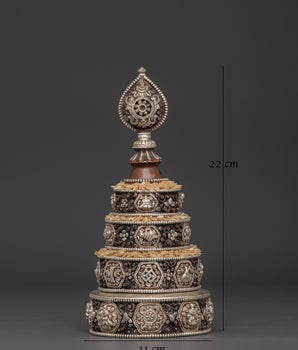 Mandala Set for Spiritual Practice | Oxidized Copper & Silver Plated