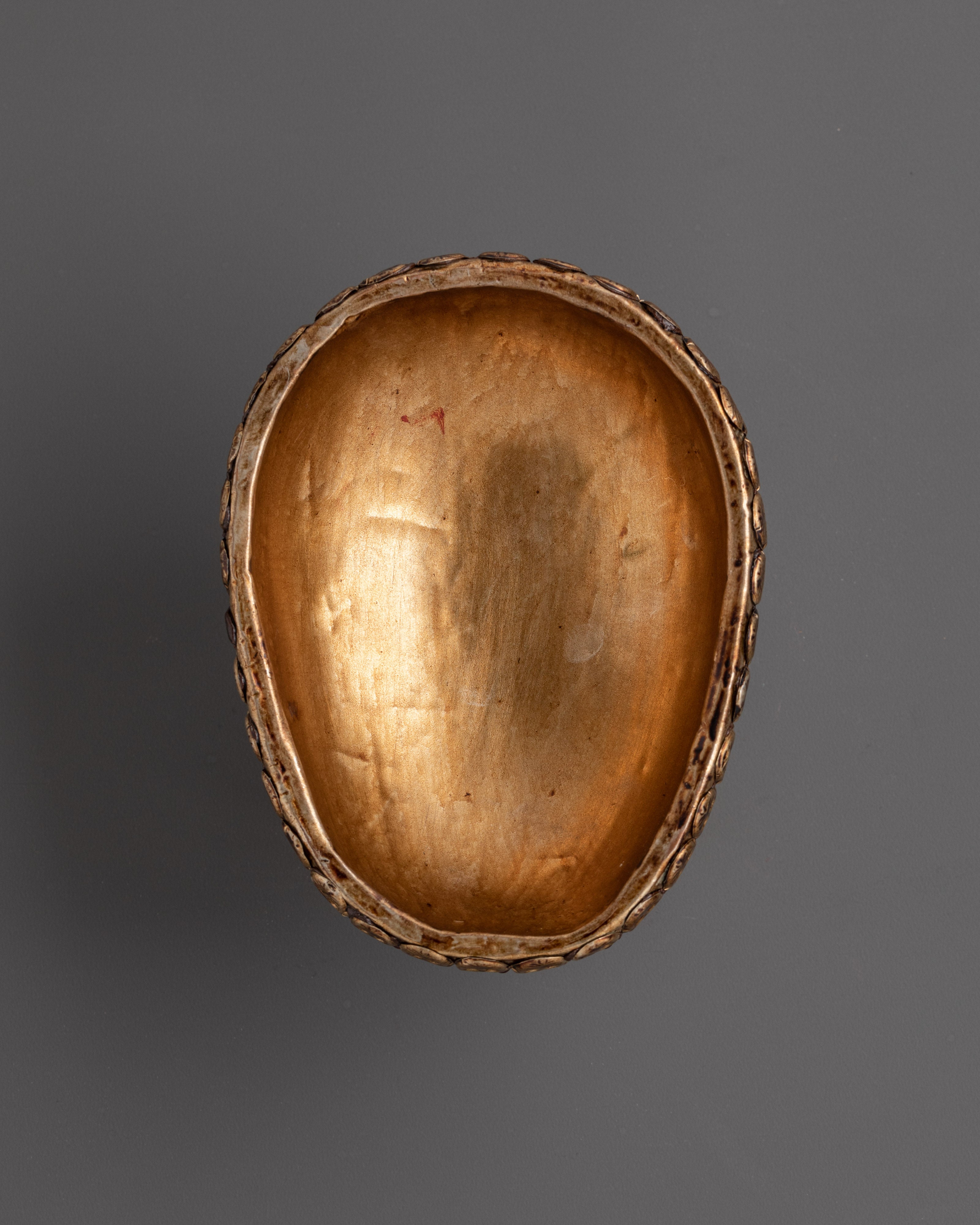 Resin Kapala Skull Cup for Buddhist Rituals and Tantric Ceremonies