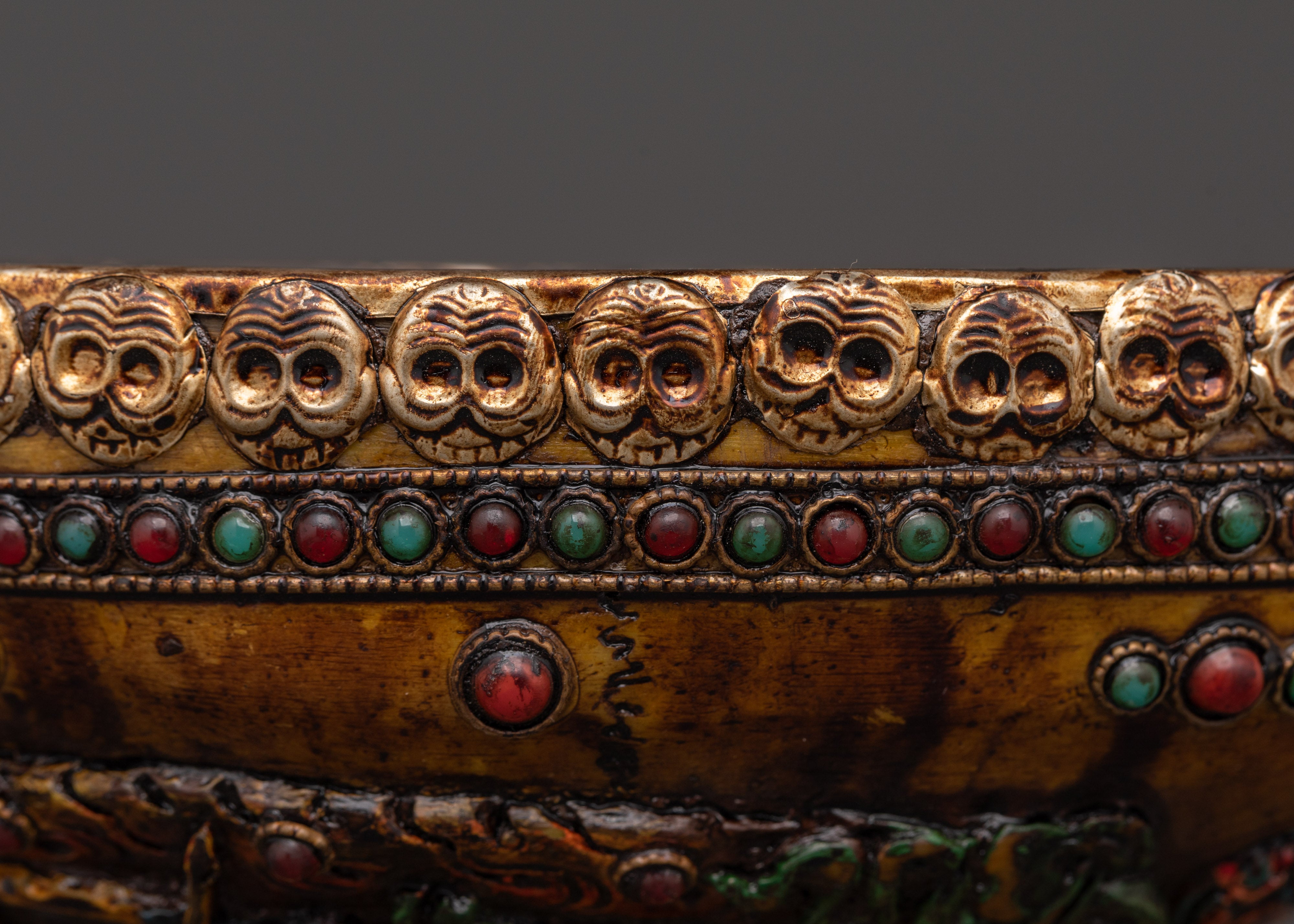 Handcrafted Tibetan Kapala | For Buddhist Altar Tool