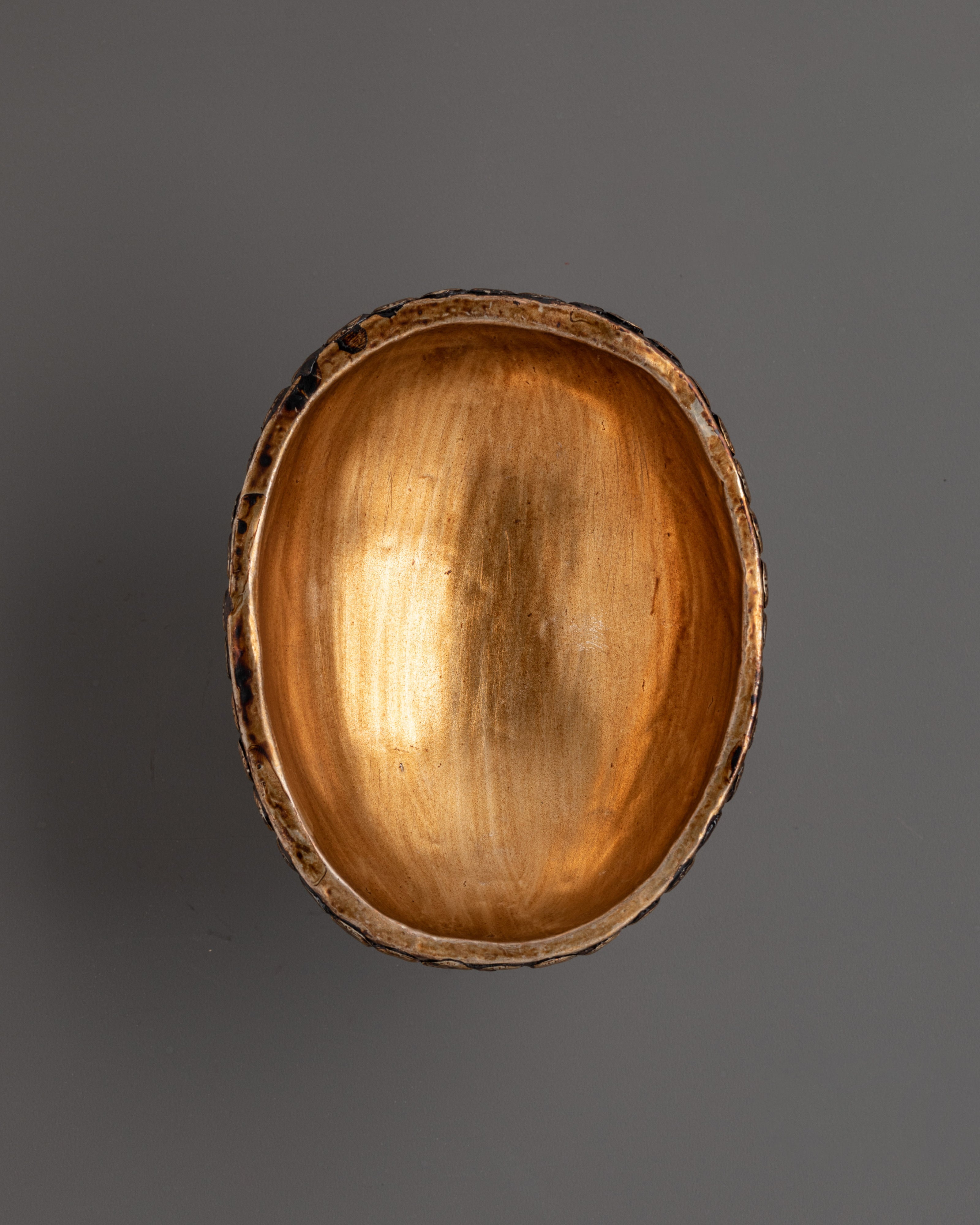 Tantric Offering Kapala |  Silver-Plated Skull Cup