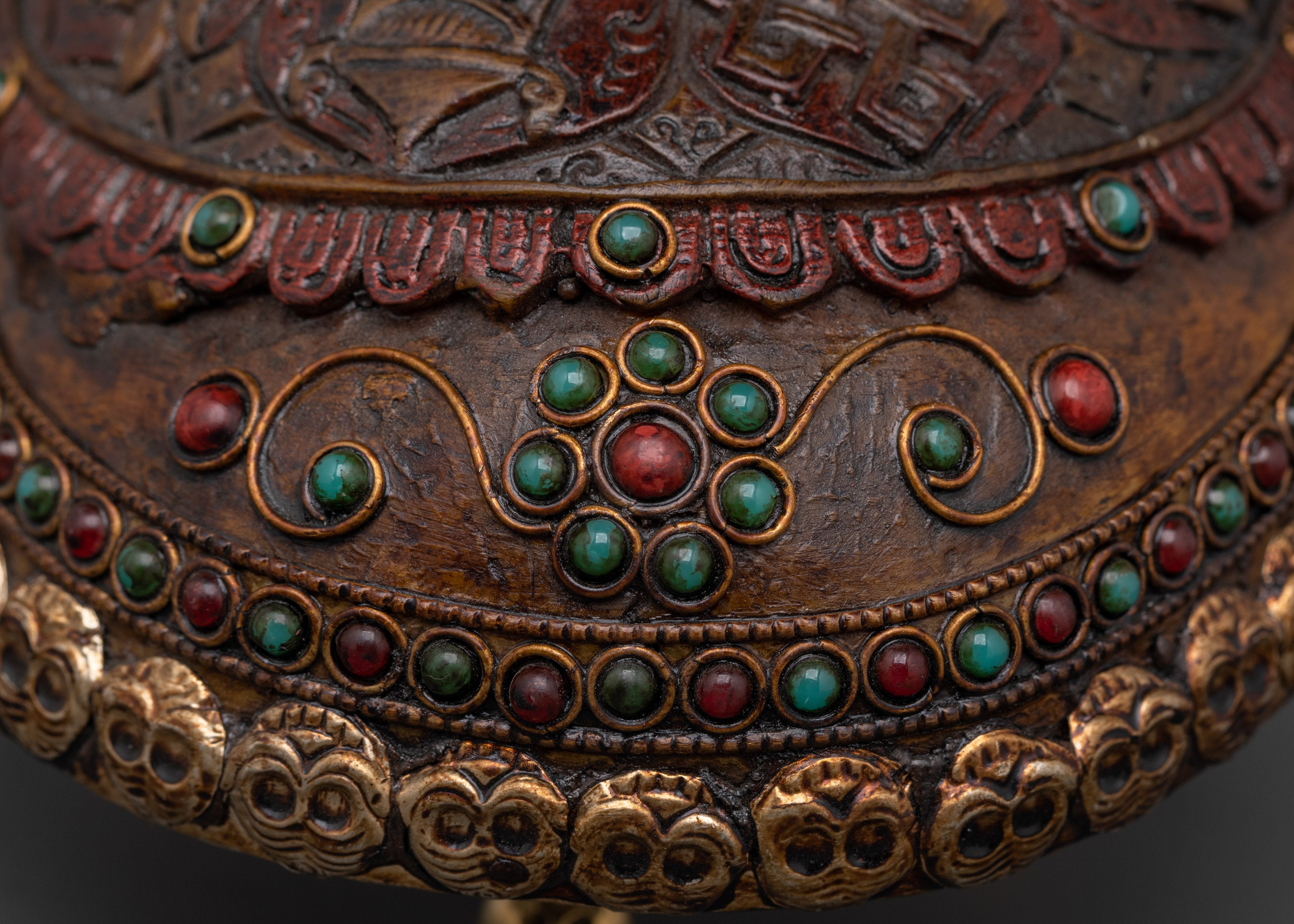 Tantric Offering Kapala |  Silver-Plated Skull Cup