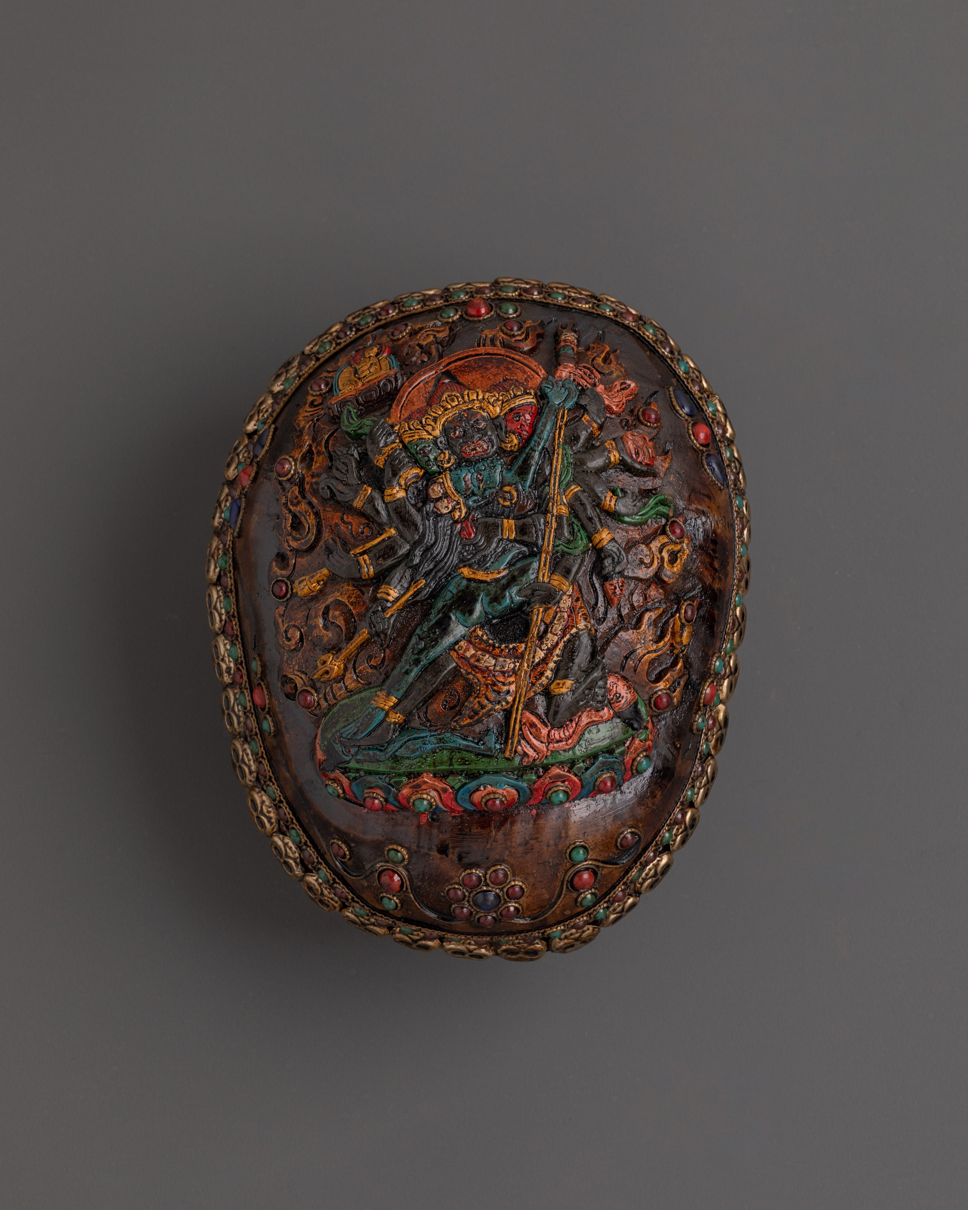 Tantric Spiritual Kapala Skull Cup for Ritual Offerings and Meditation